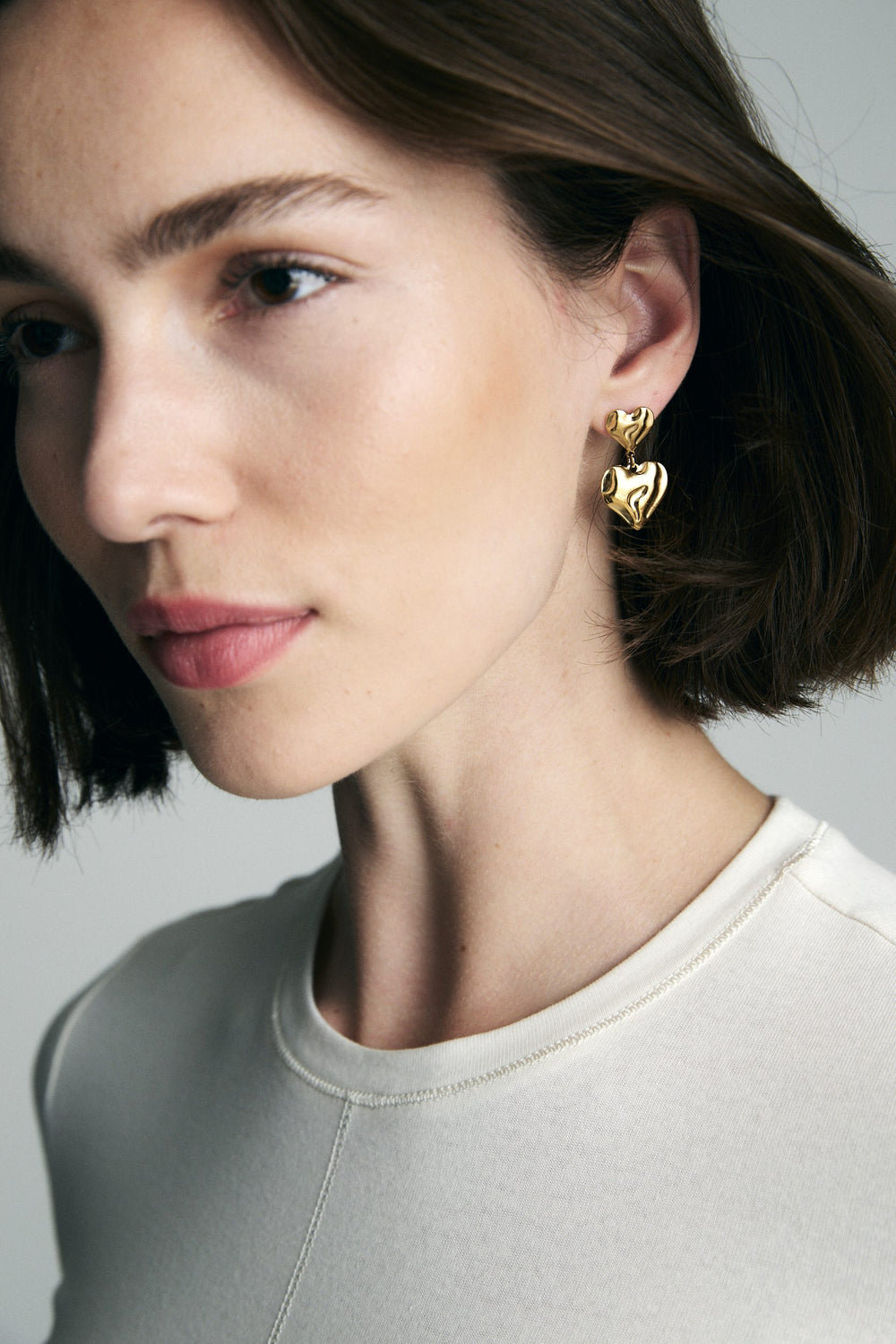 Boucles d'oreilles avec pendentif coeur