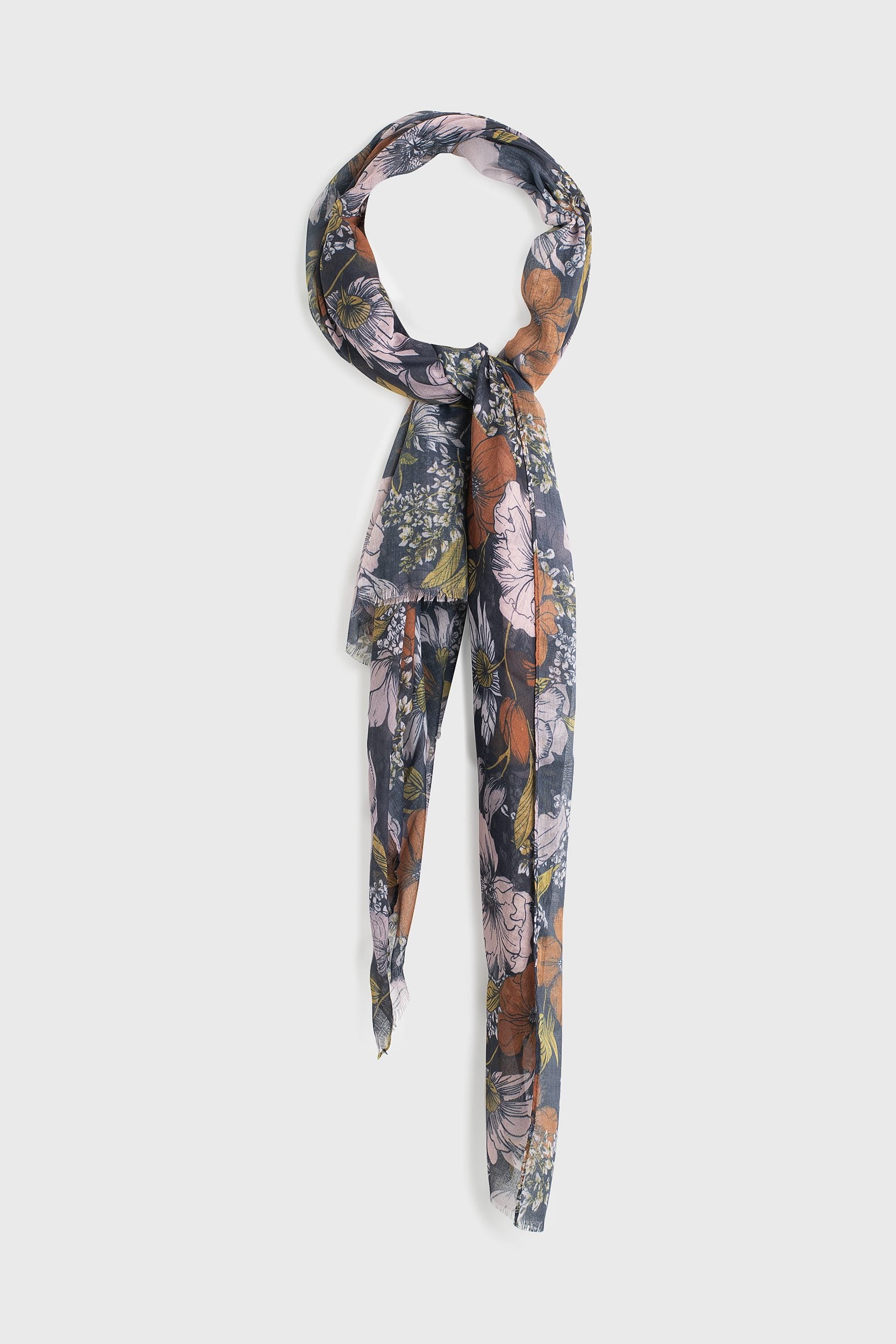 Flower printed scarf