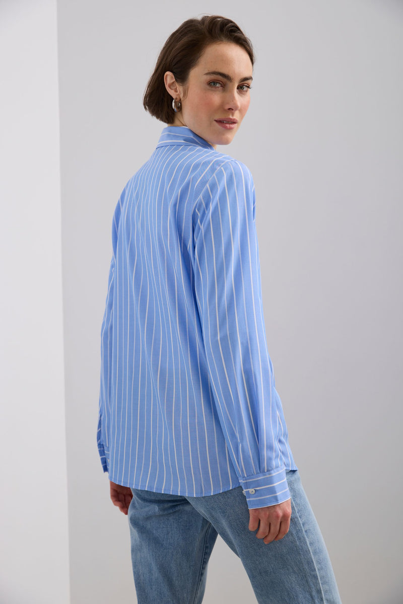 Stripped shirt with embroidery