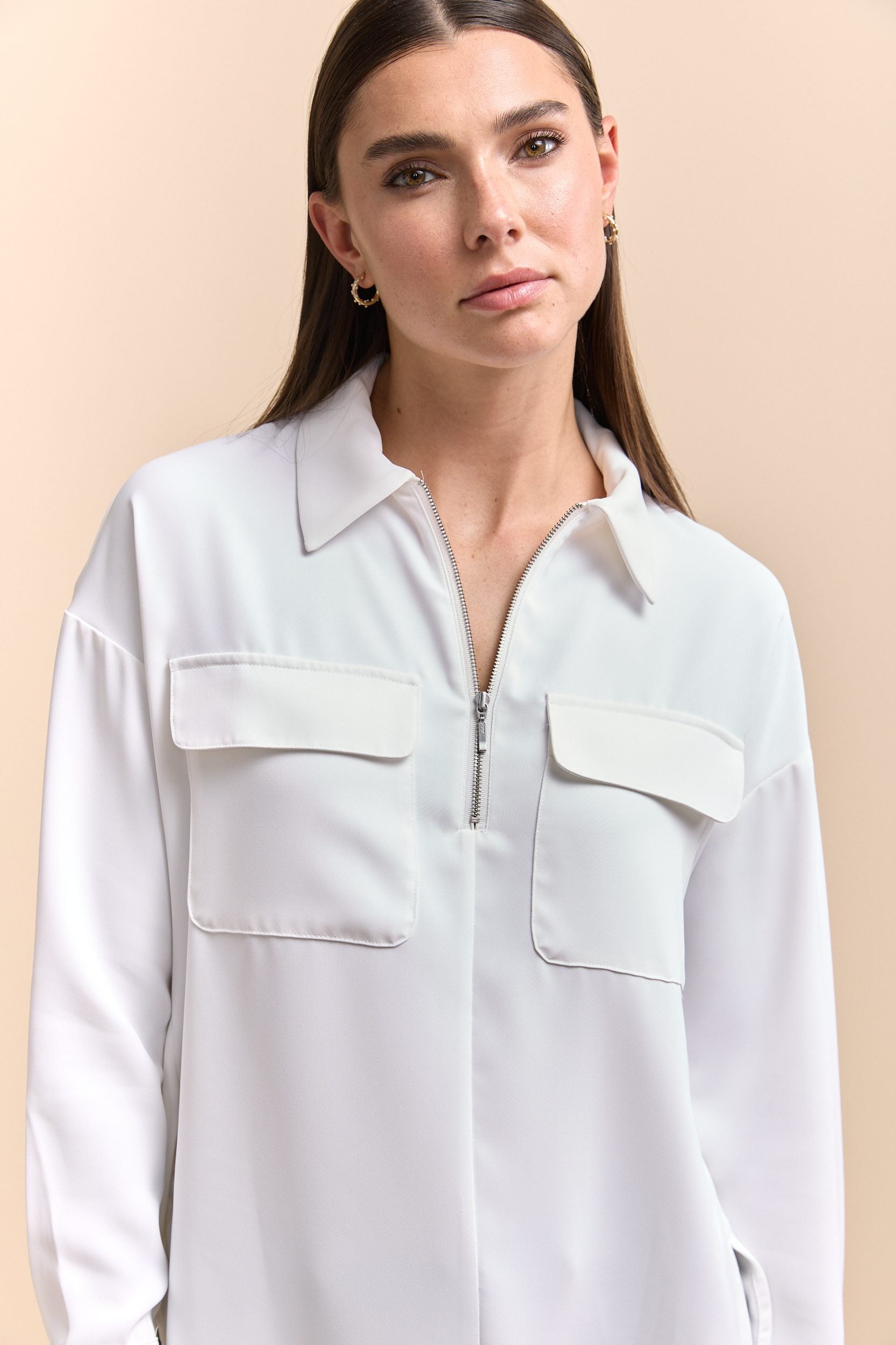Blouse ample avec zip