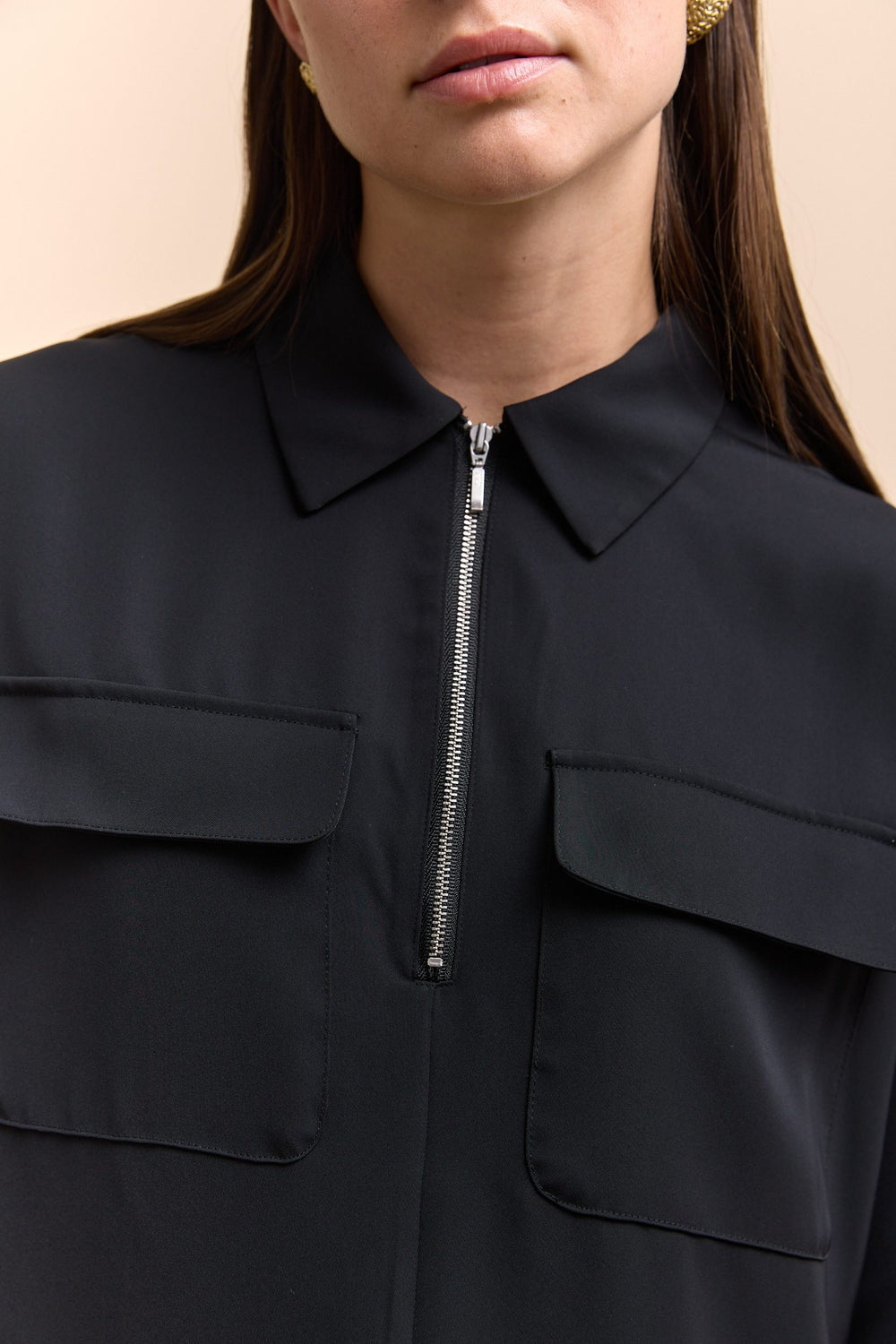 Blouse ample avec zip