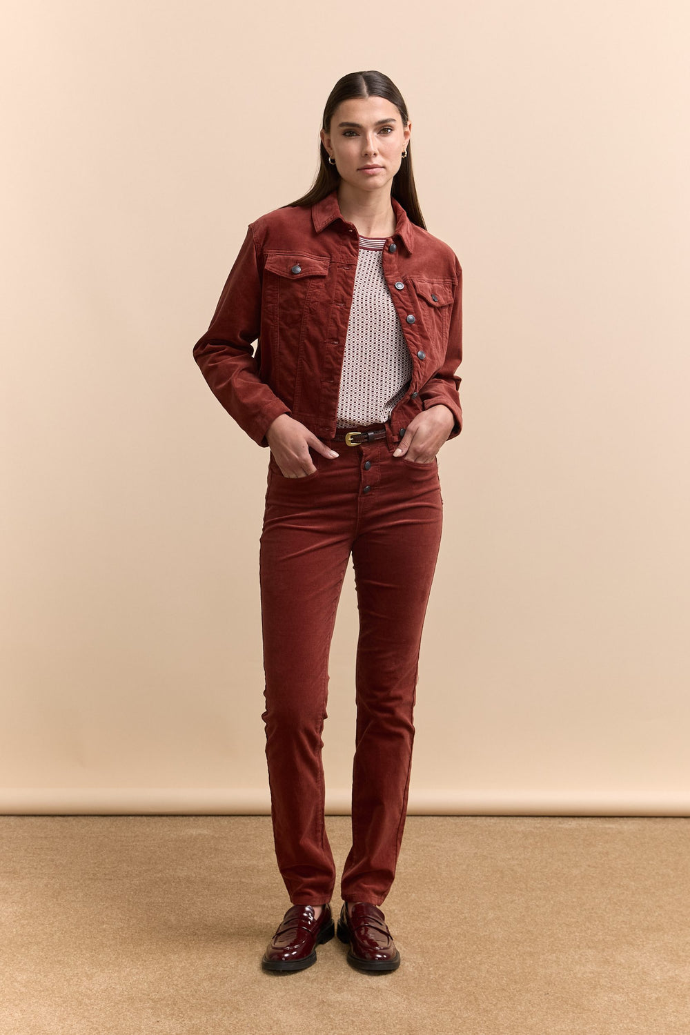 Blouse imprimée à manches bouffantes