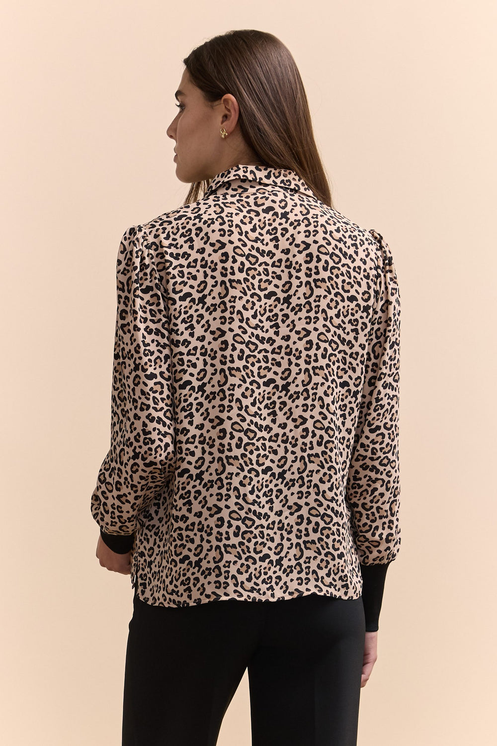 Blouse à imprimé leopard avec zip