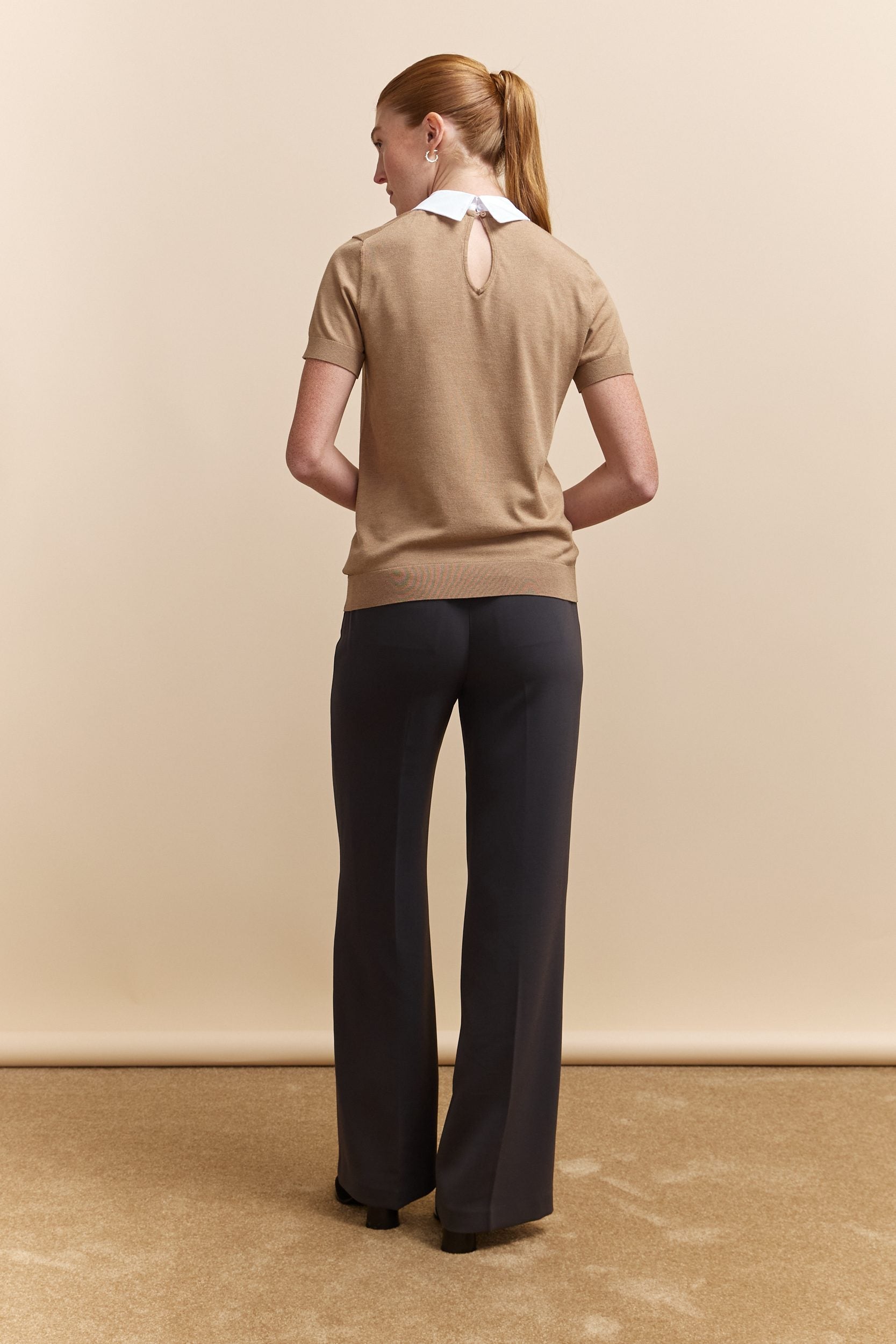 Pantalon droit taille haute