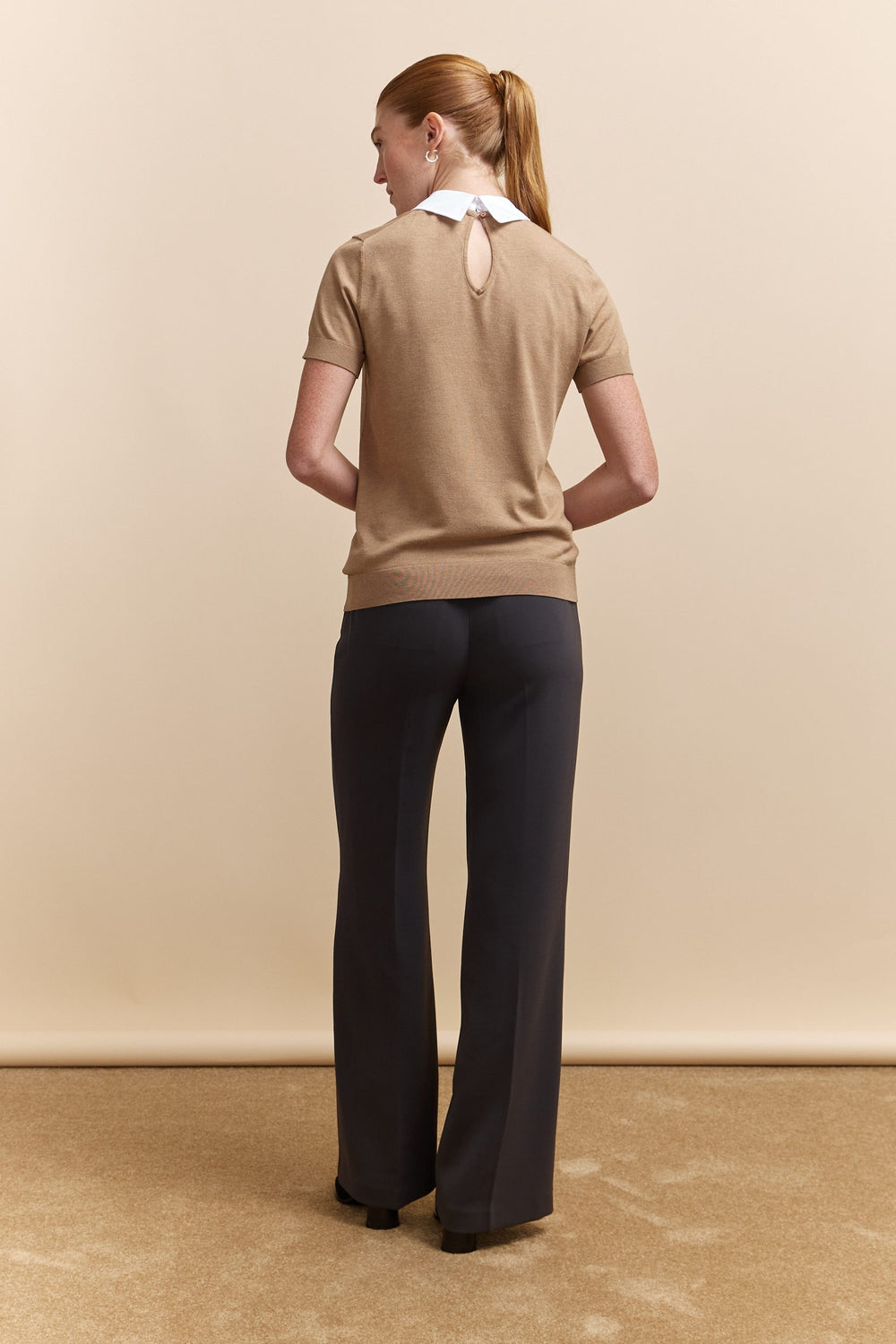 Pantalon droit taille haute