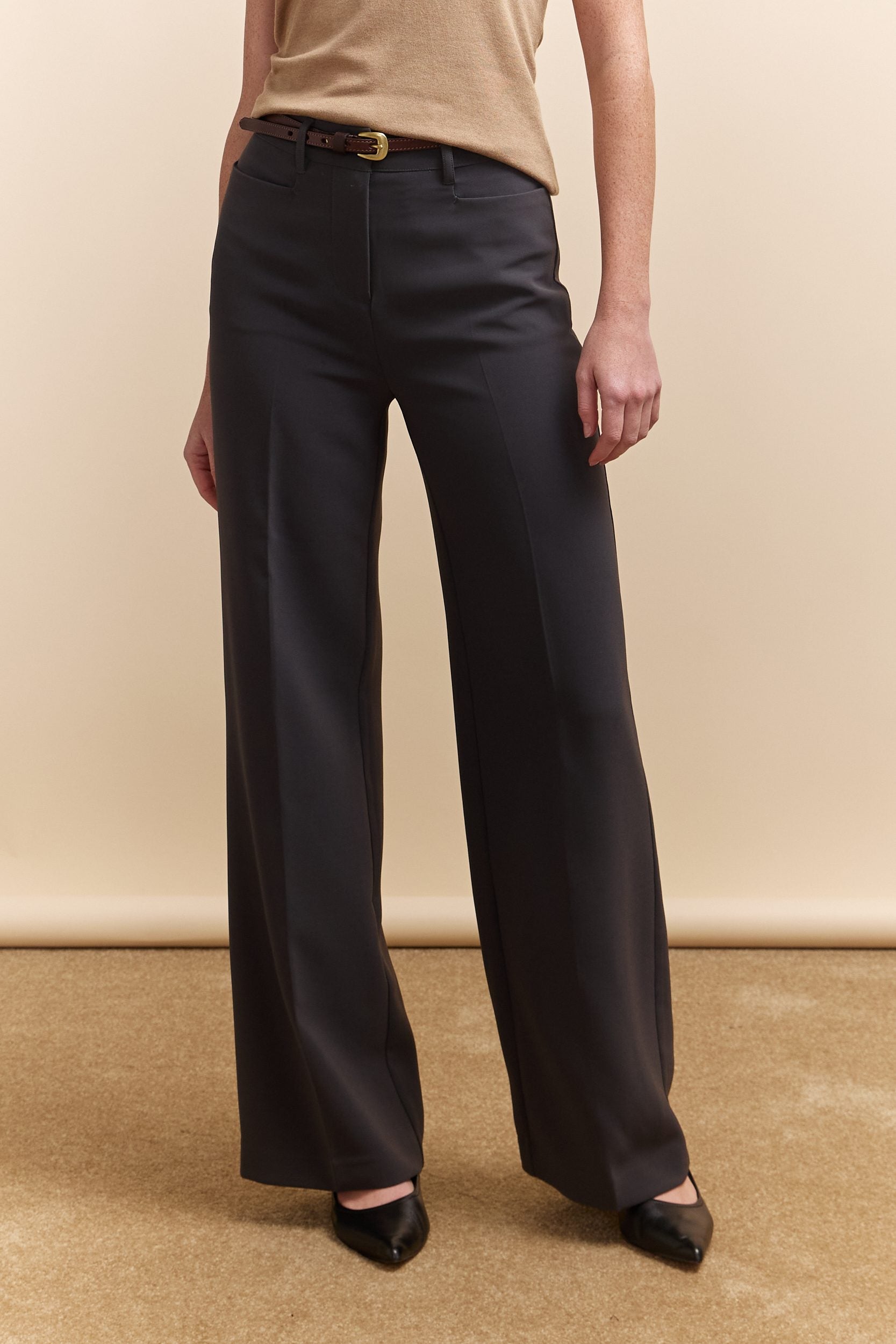Pantalon droit taille haute