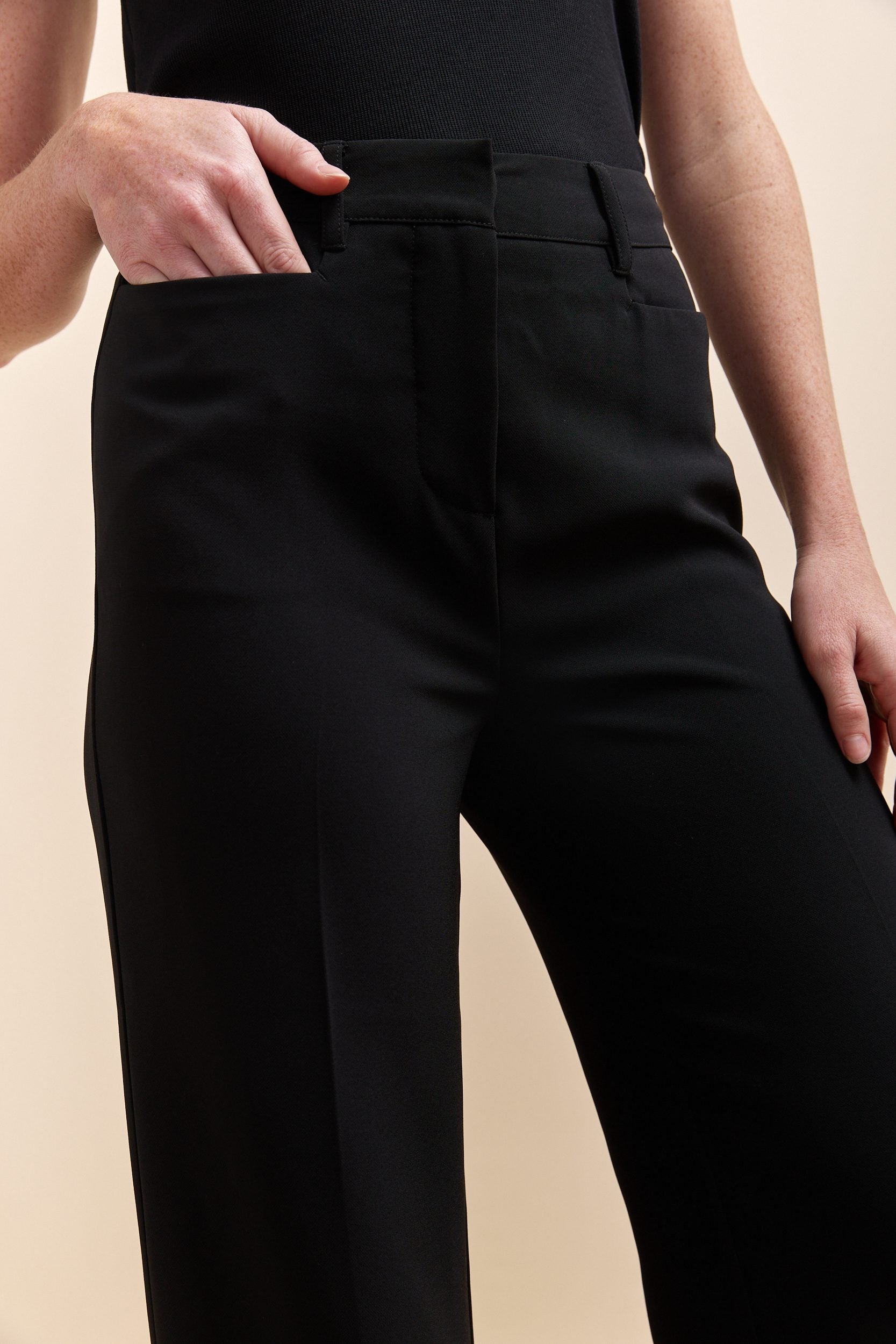 Pantalon droit taille haute