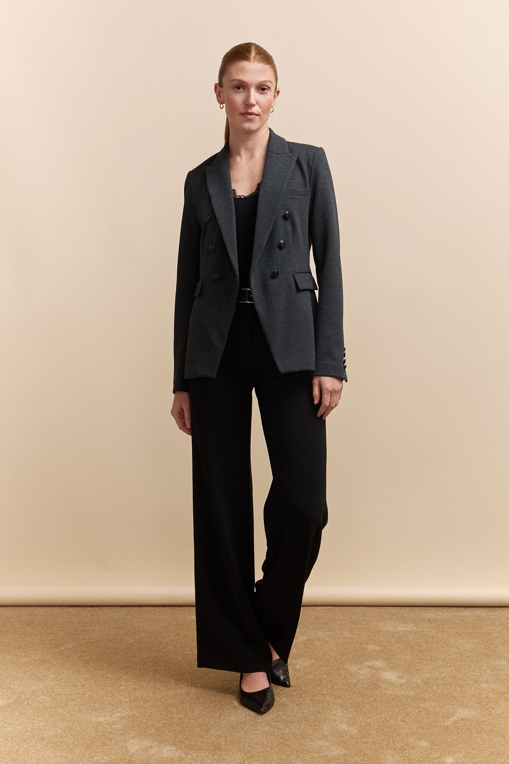 Pantalon droit taille haute
