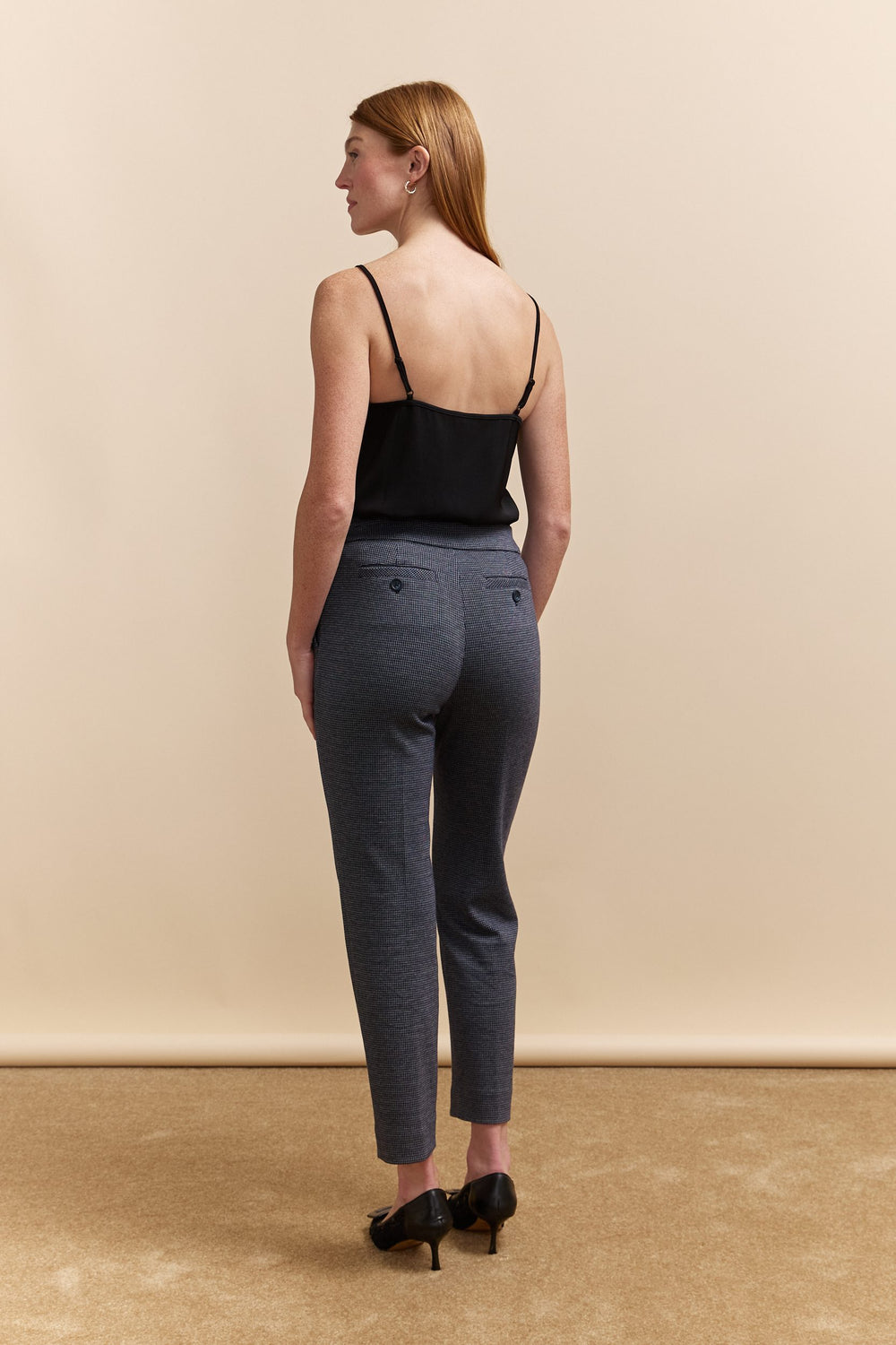 Pantalon à plis taille élastique