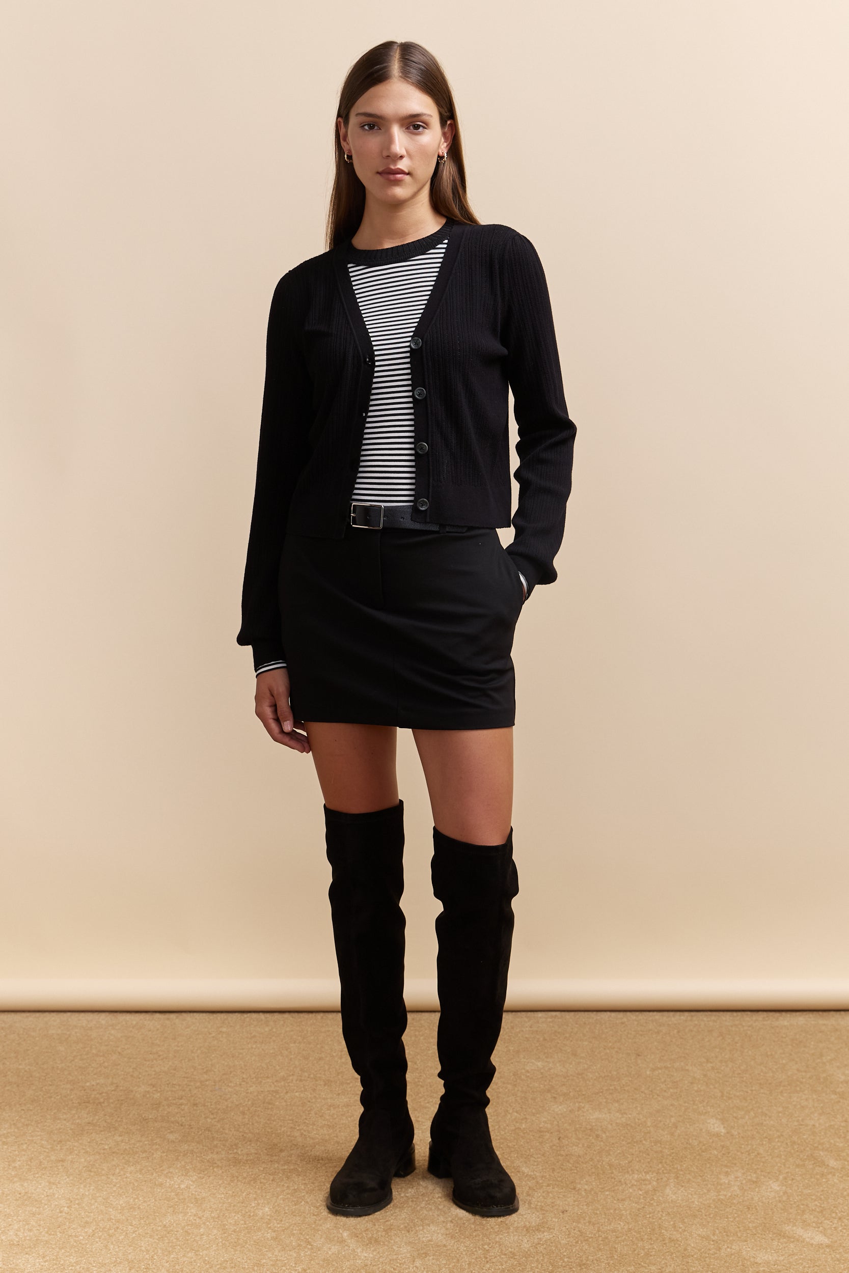 Mini jupe-short en ponte