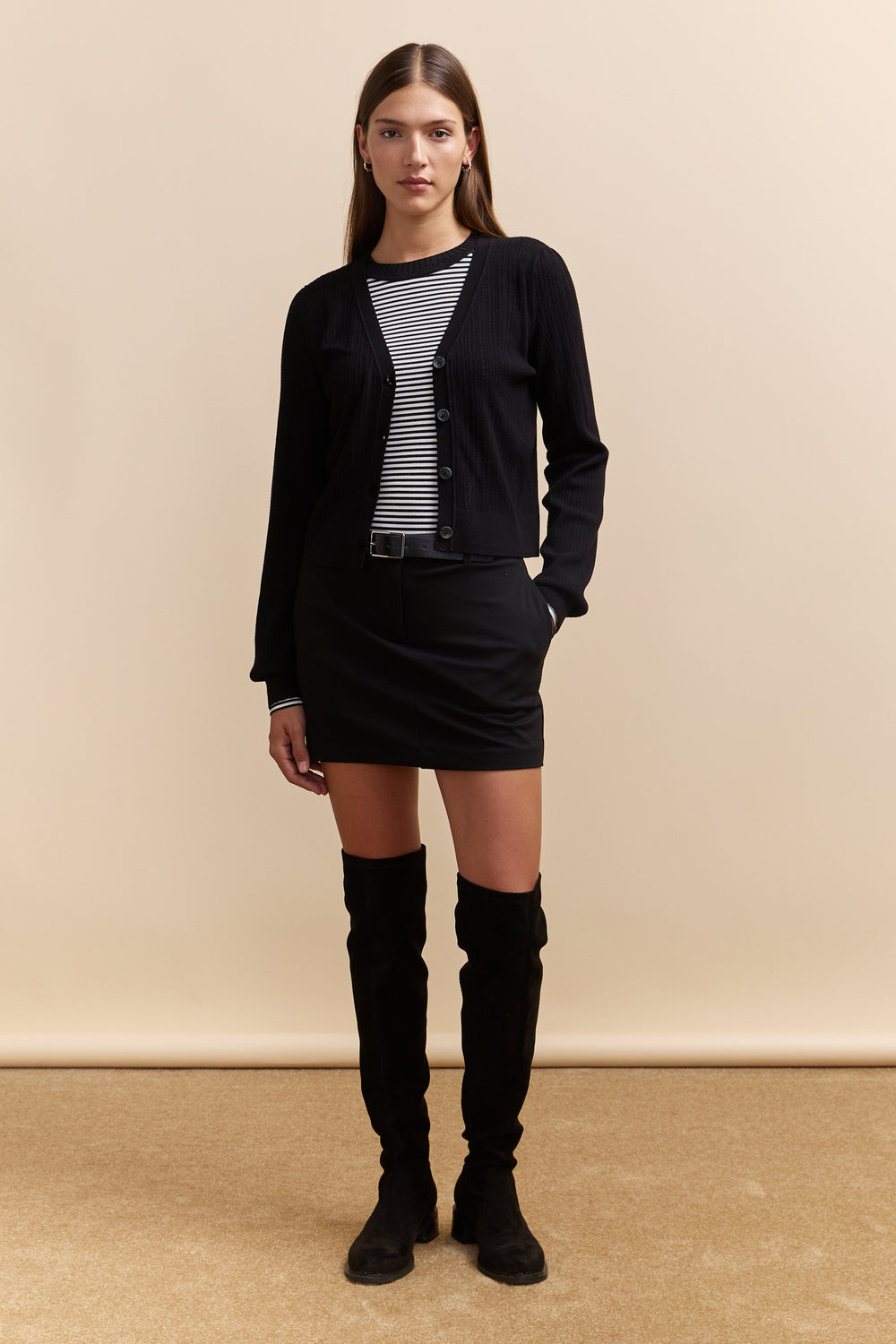 Mini jupe-short en ponte