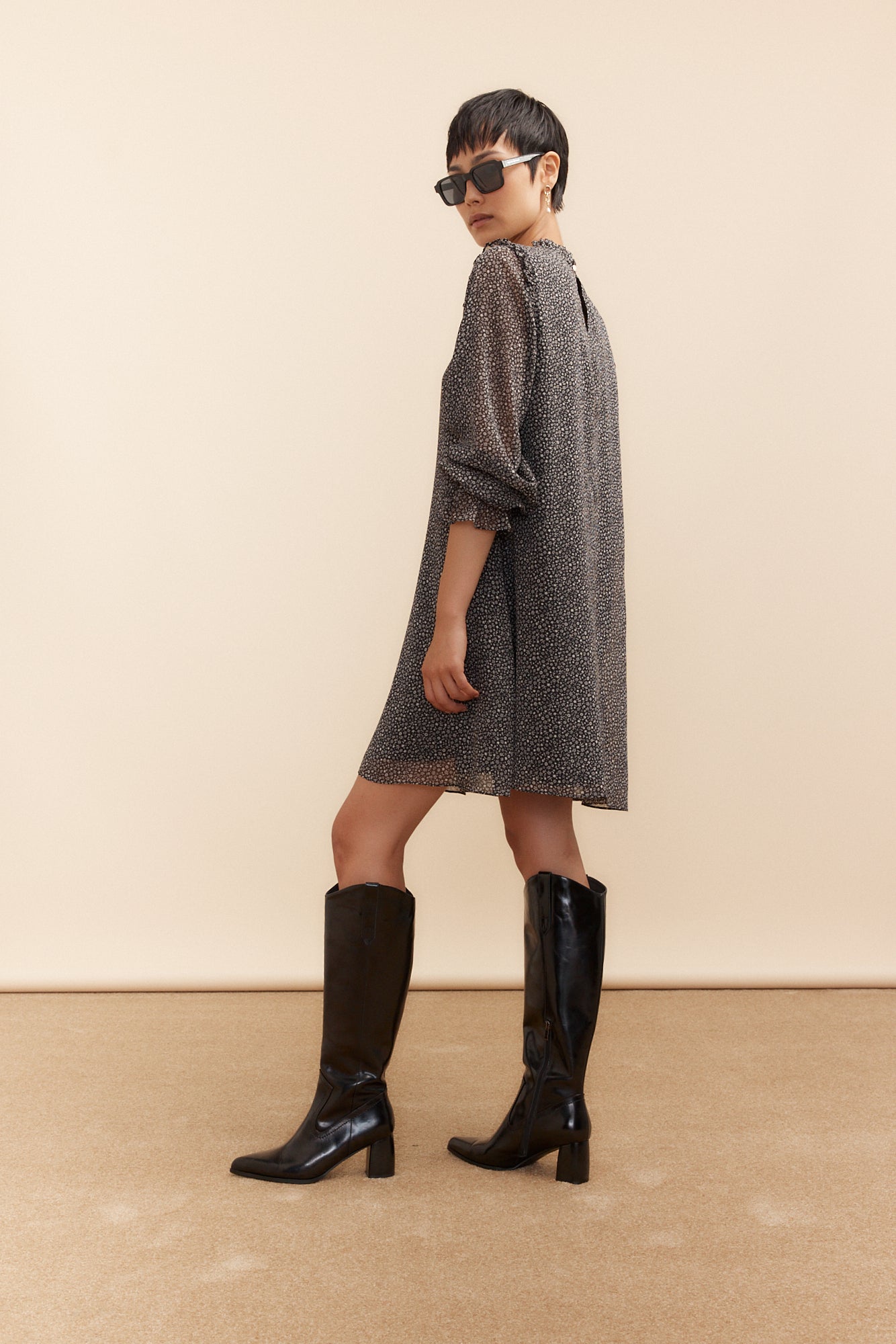 Robe fluide avec imprimés