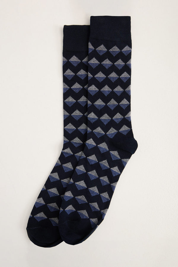 Diamond pattern socks