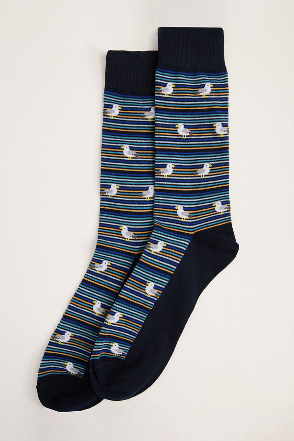 Seagull pattern socks