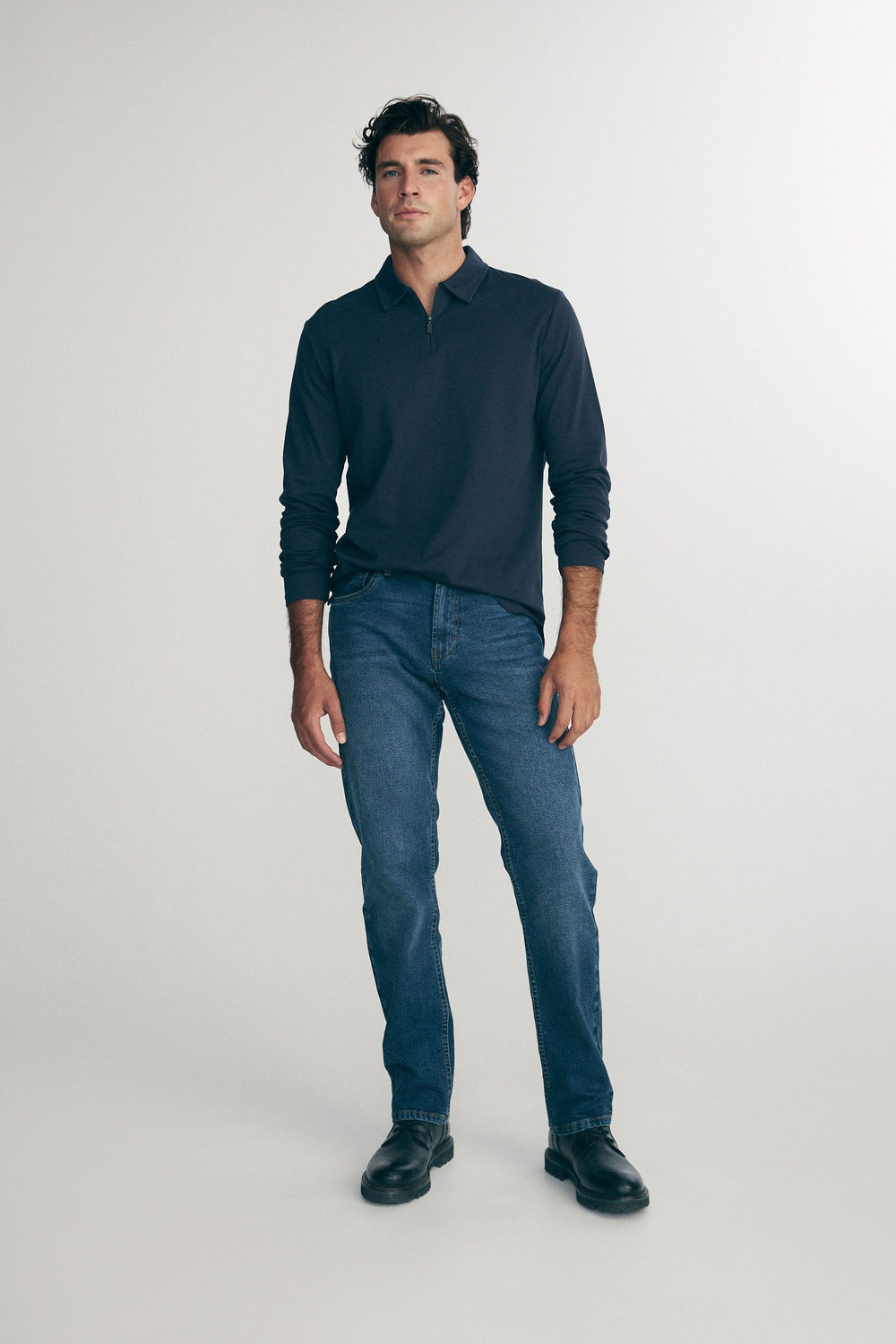 Polo manches longues pima coton