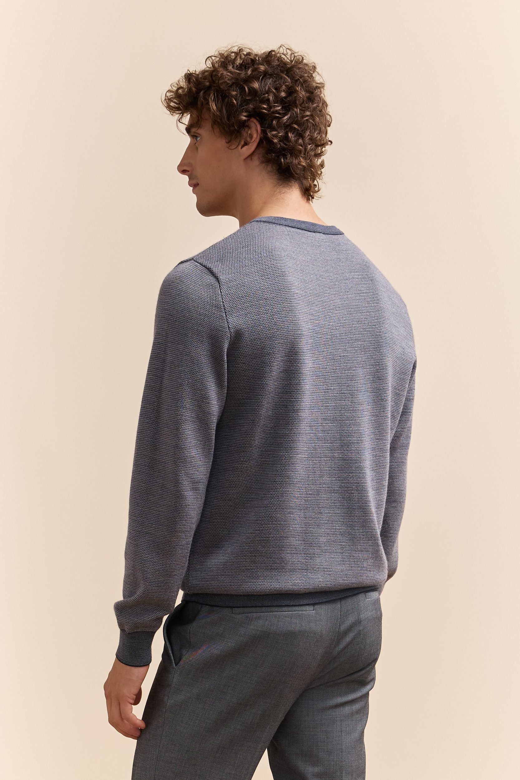Pull en laine mérinos à motif jacquard