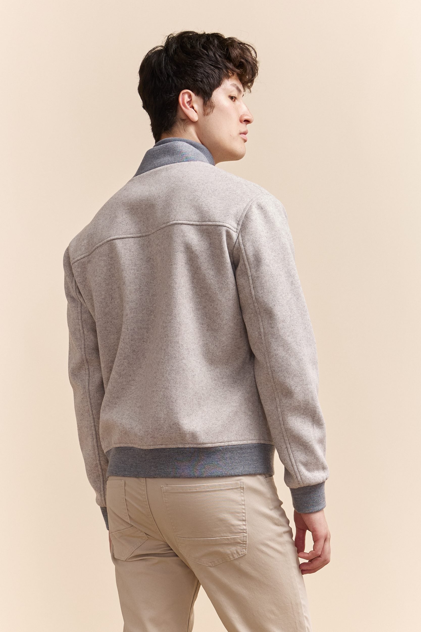 Blouson jersey feutré