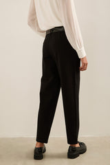 High waisted ponte pants with belt