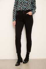 Push up ponte pants with zipper detail