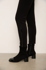 Push up ponte pants with zipper detail