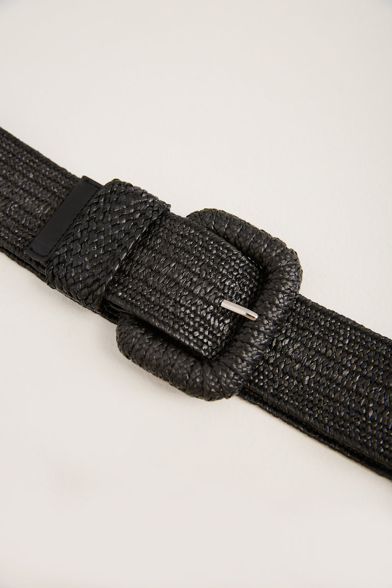 Wide braided belt