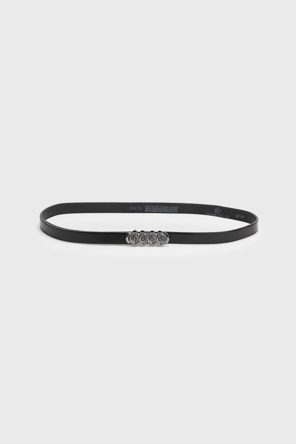 Ceinture mince avec boucle en forme de fleurs