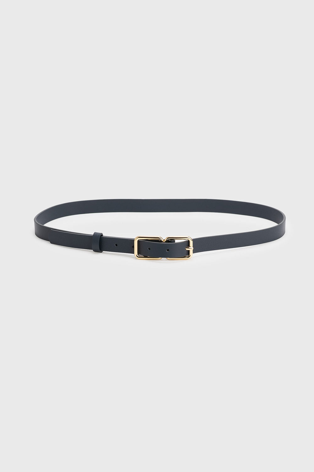 Ceinture avec double boucle dorée