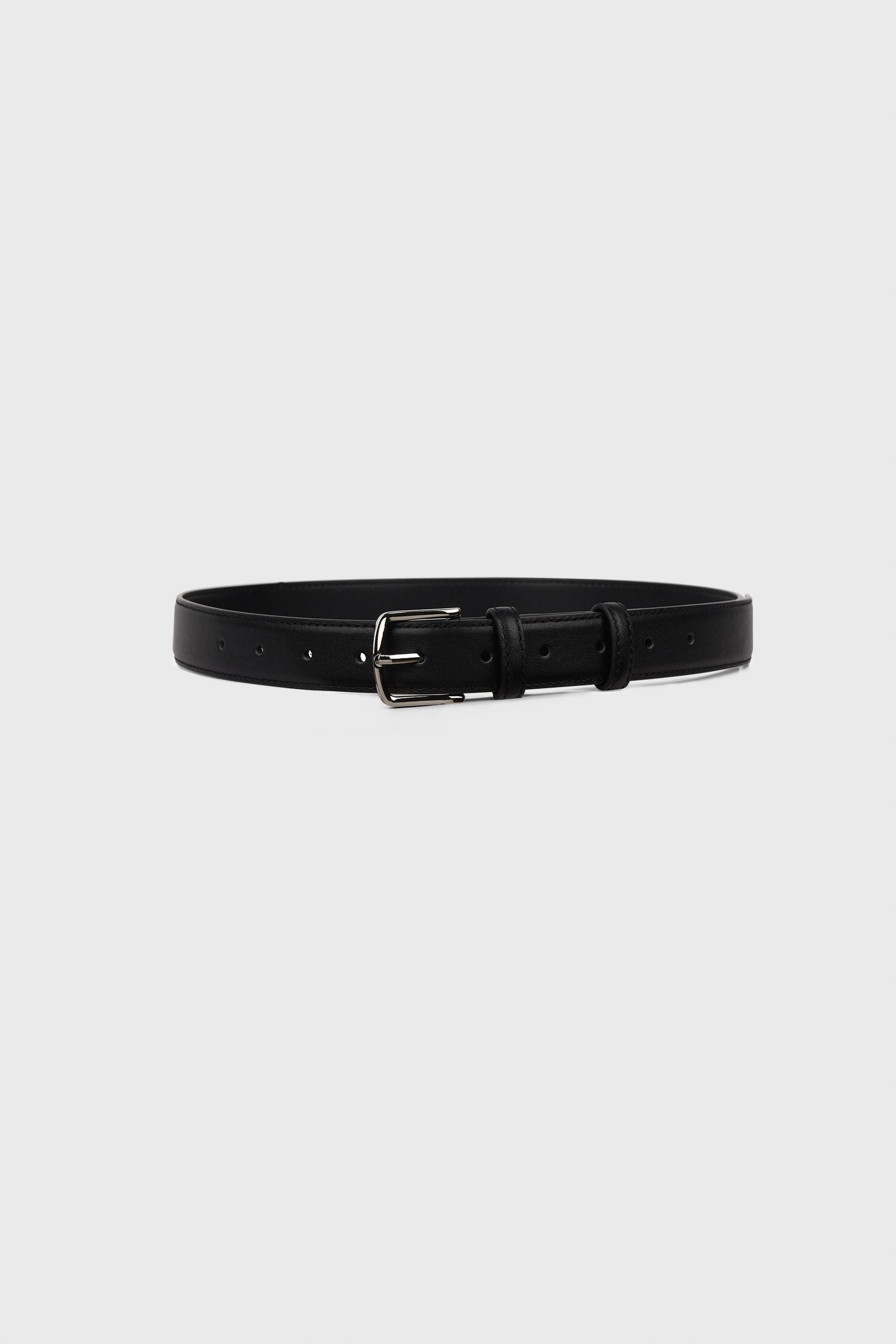 Belt with silver buckle