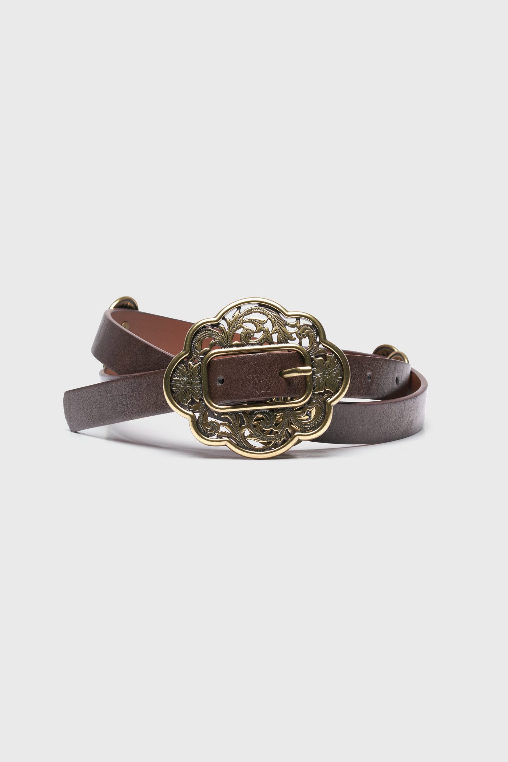 Faux croc belt