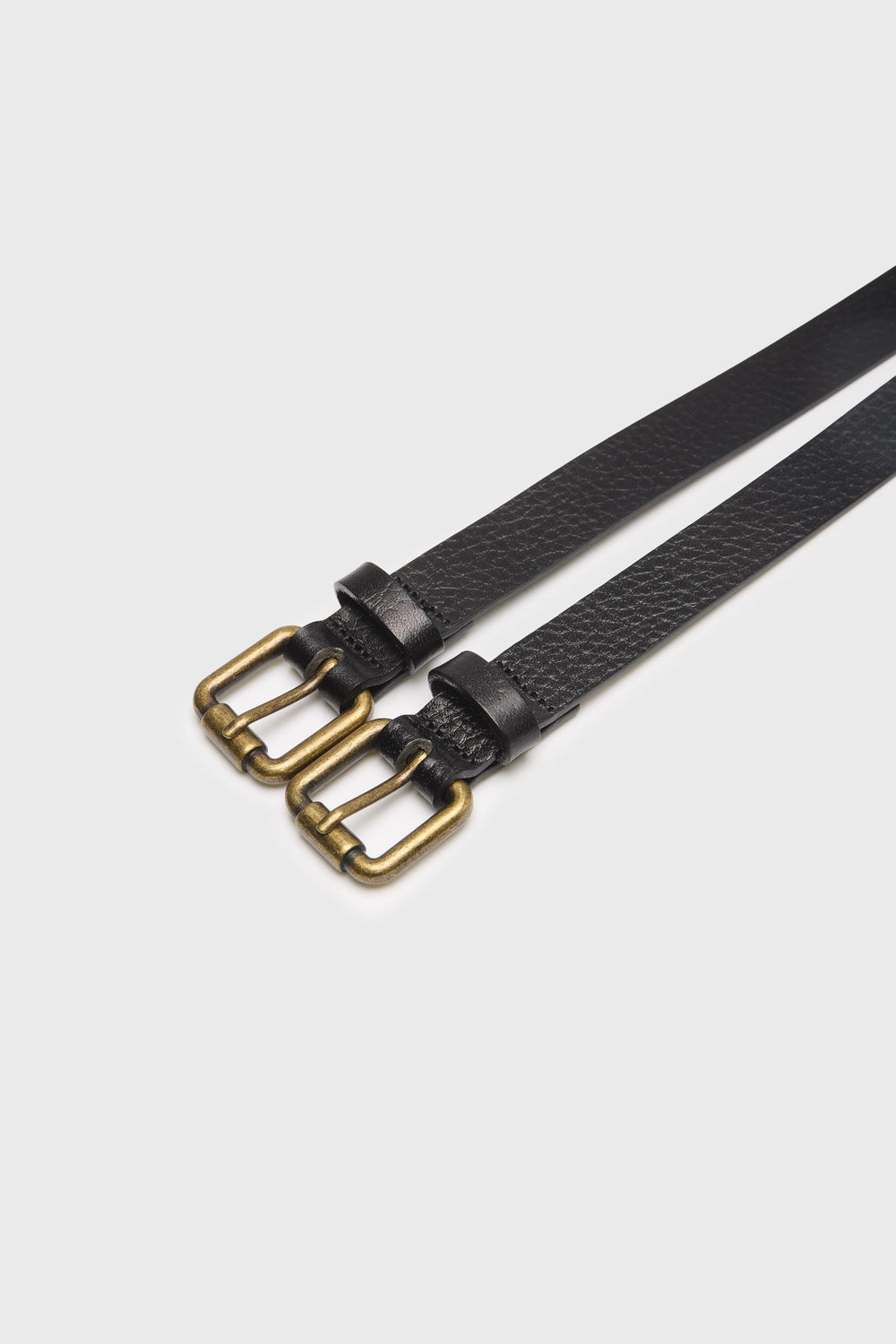 Double buckle braided belt