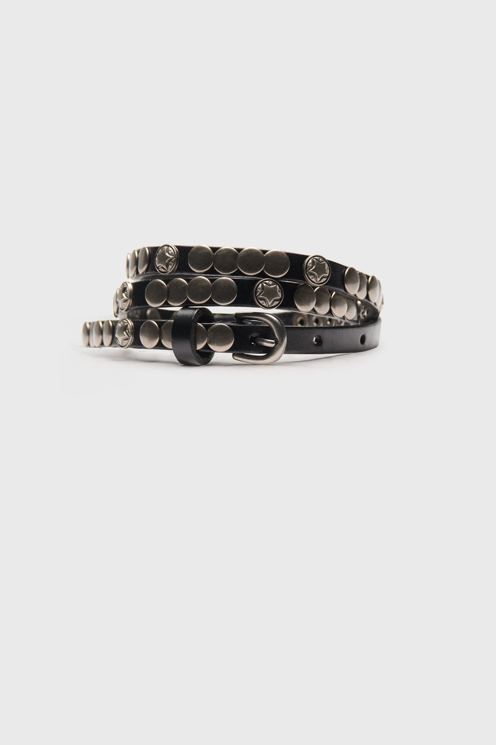 Slim studded belt