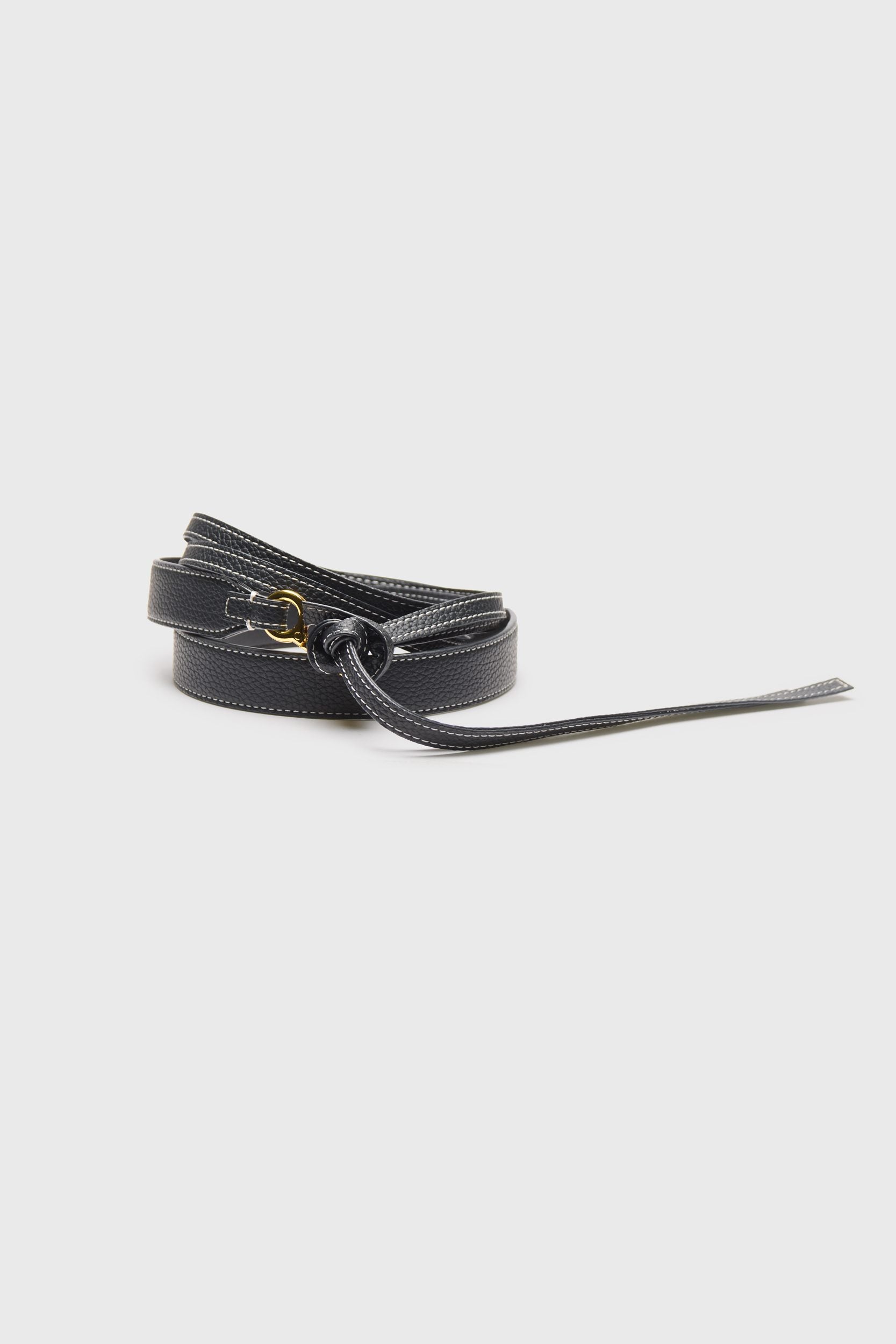 Tie front belt