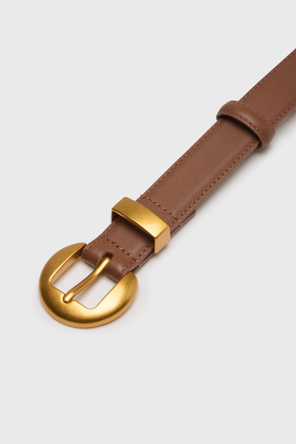 Belt with gold buckle