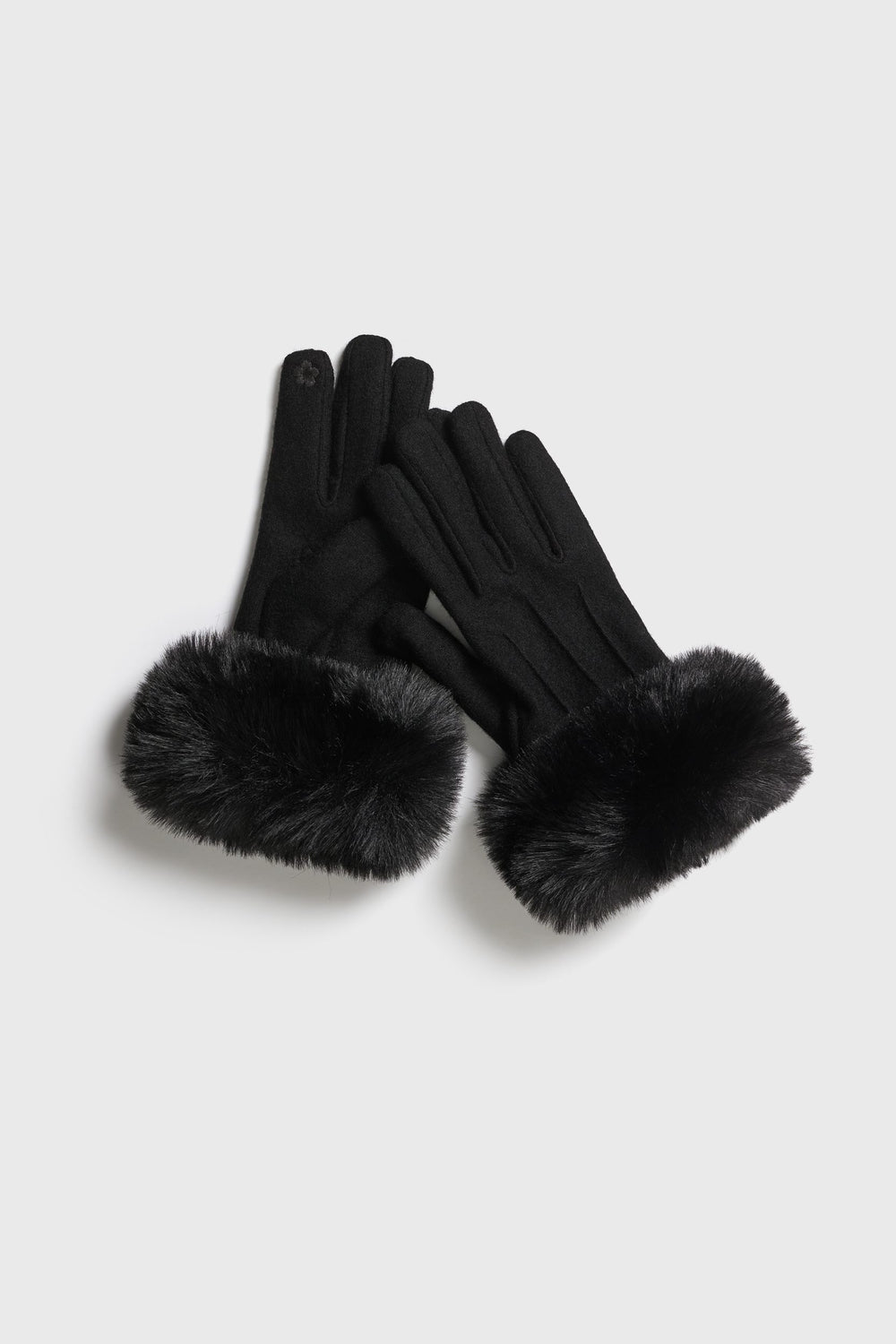 Gants tricotés avec fourrure
