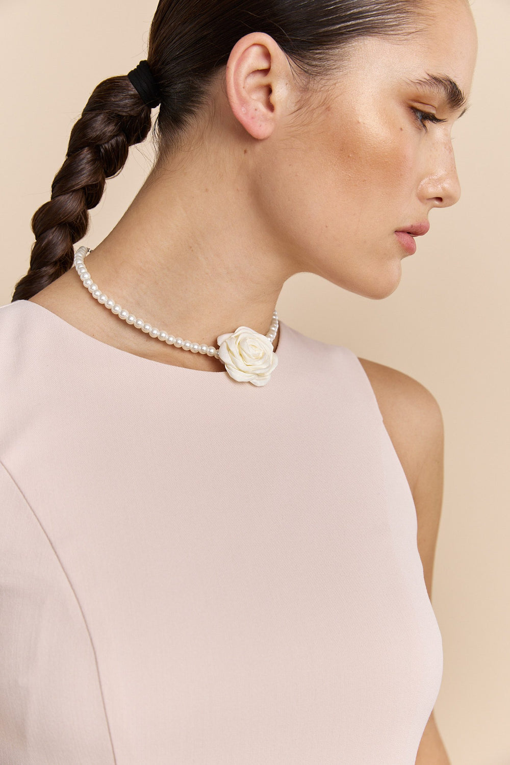 Collier à fleur et perles