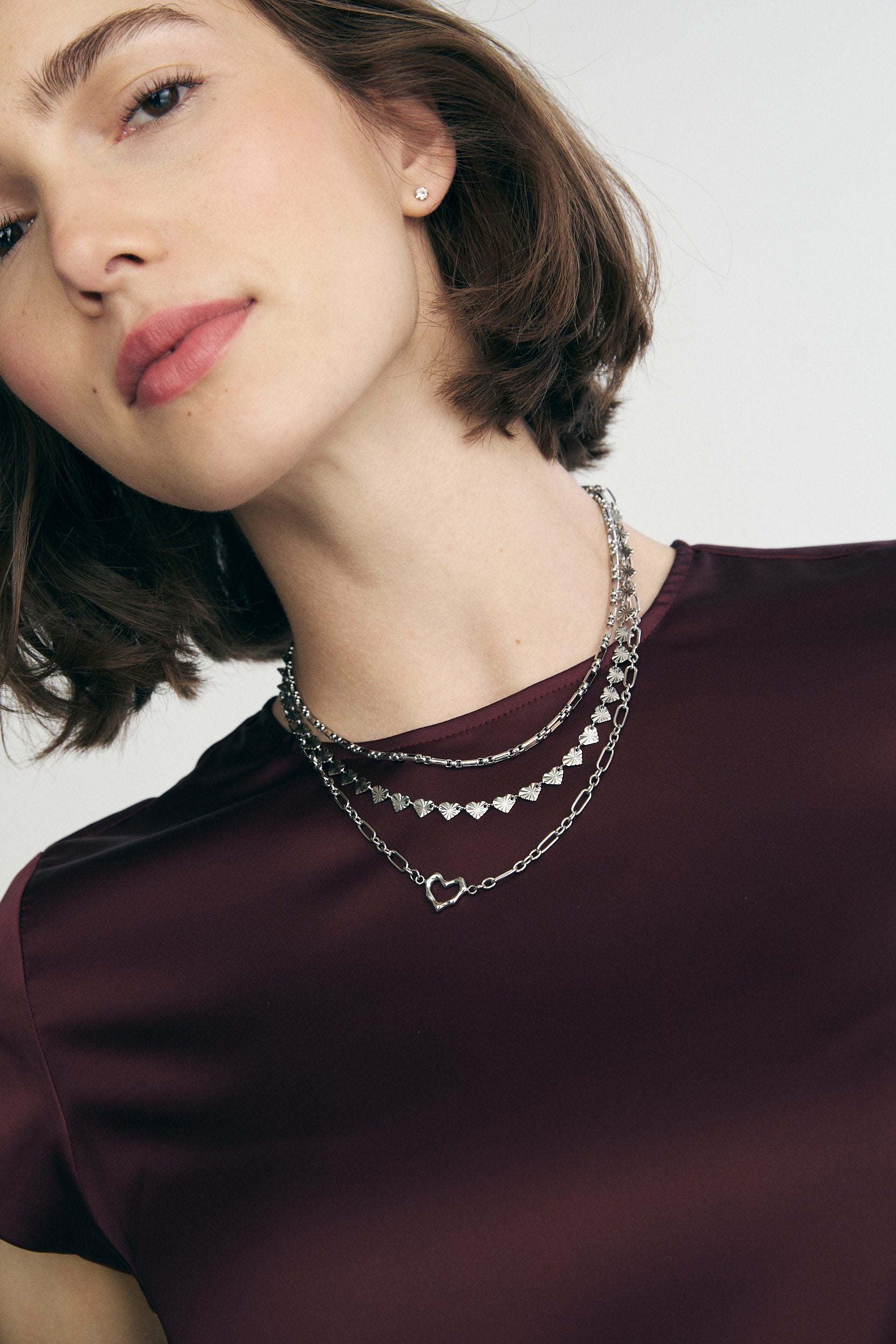 Multi strand chain necklace