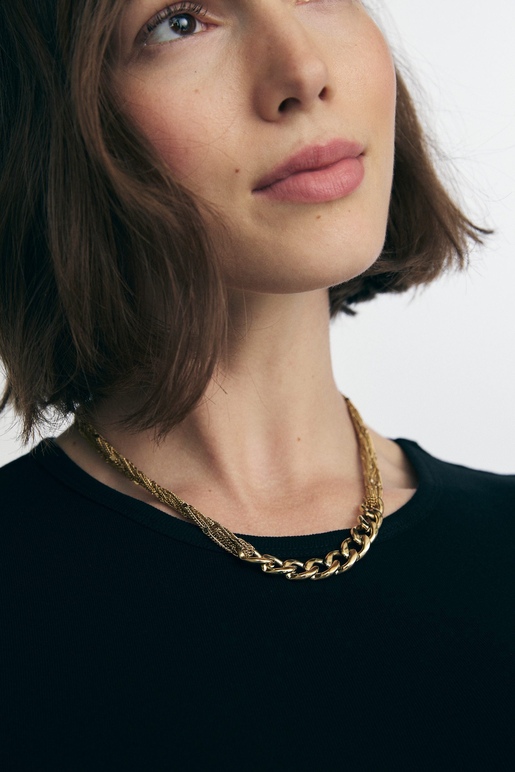 Multi strand chain necklace