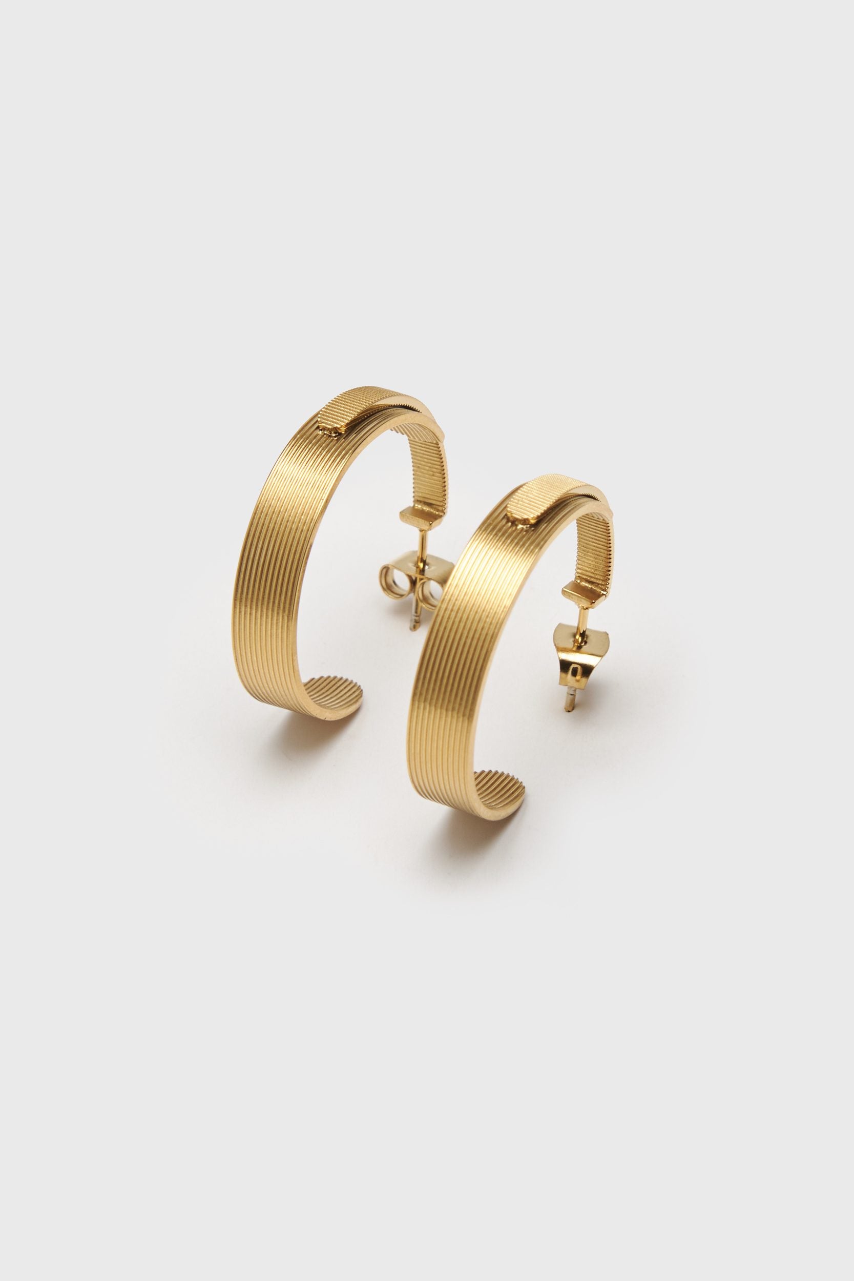 Golden hoop earrings