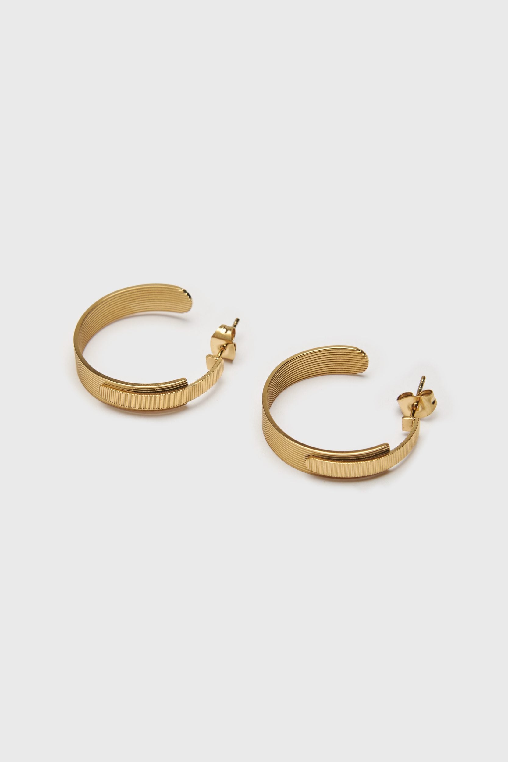 Golden hoop earrings