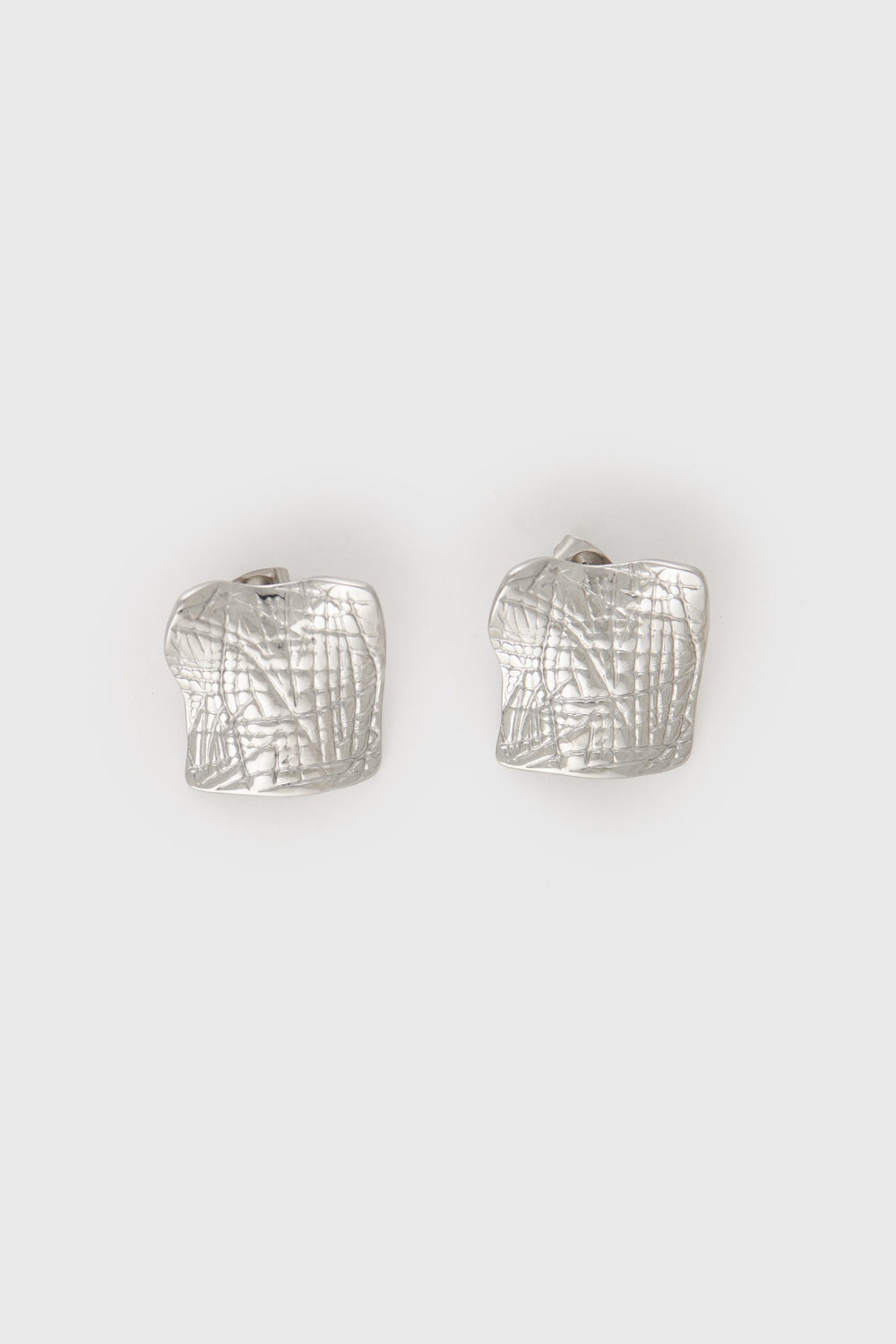 Textured square earrings
