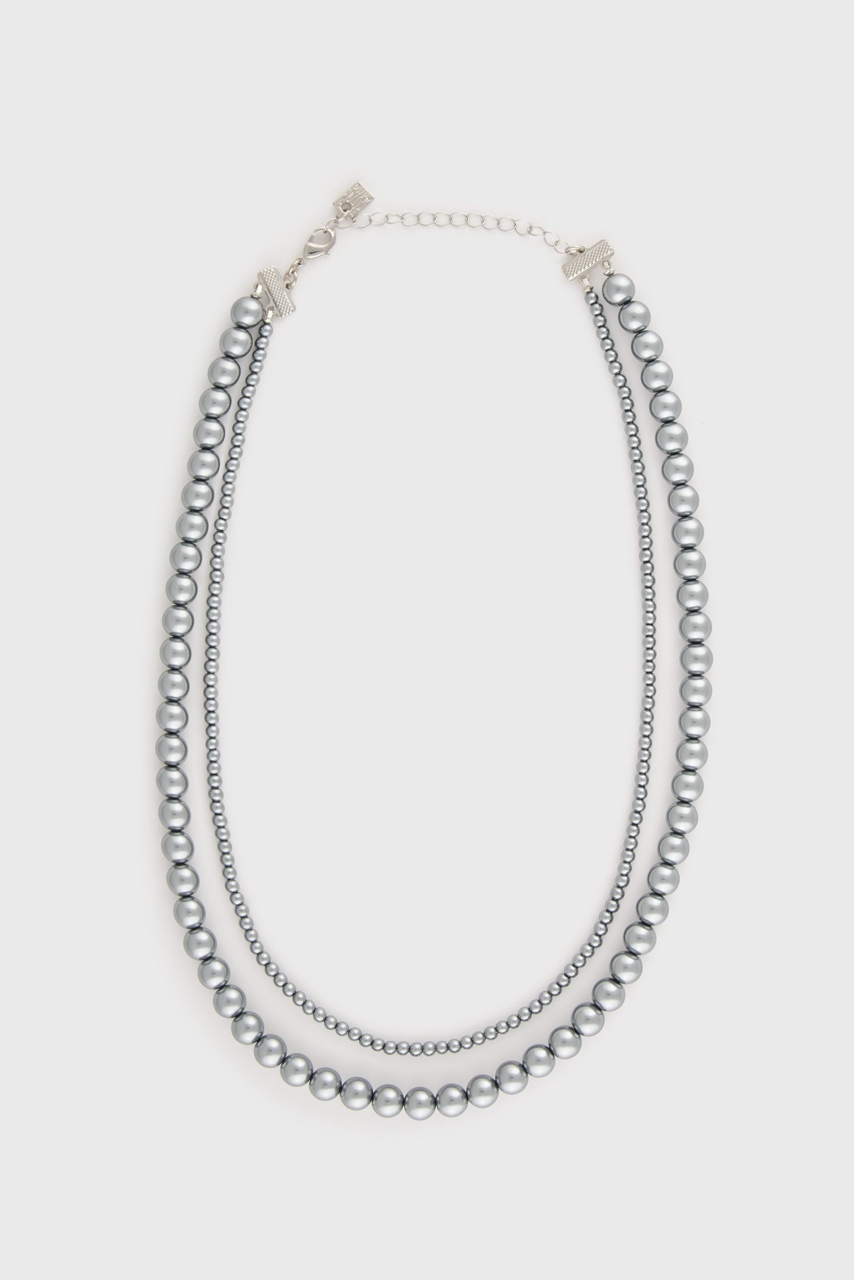 Double row pearl necklace