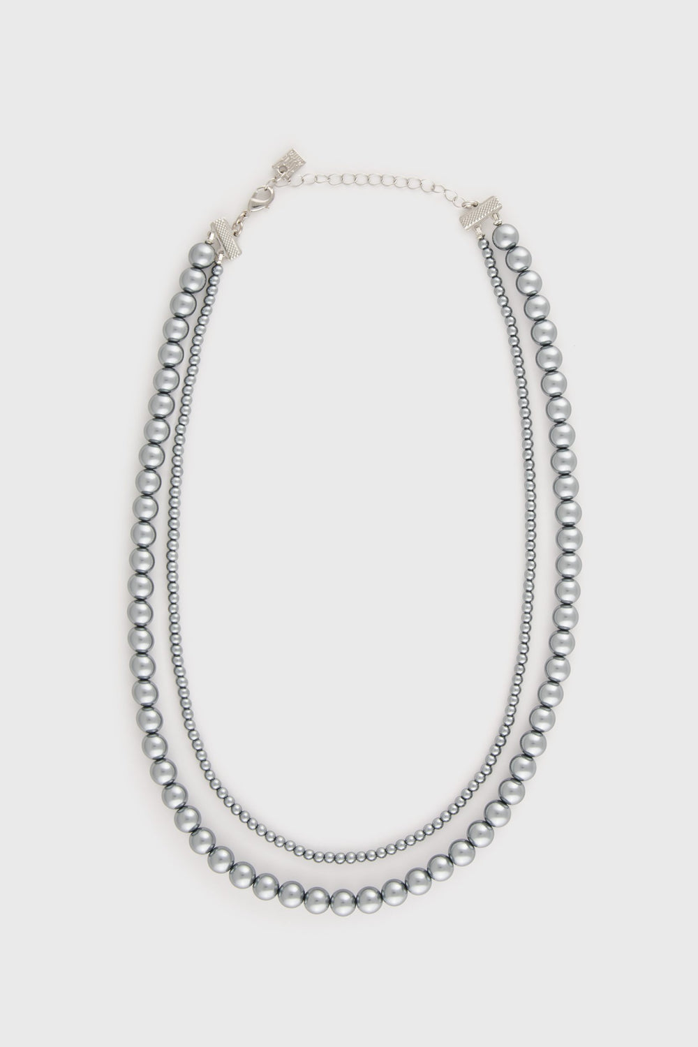 Double row pearl necklace
