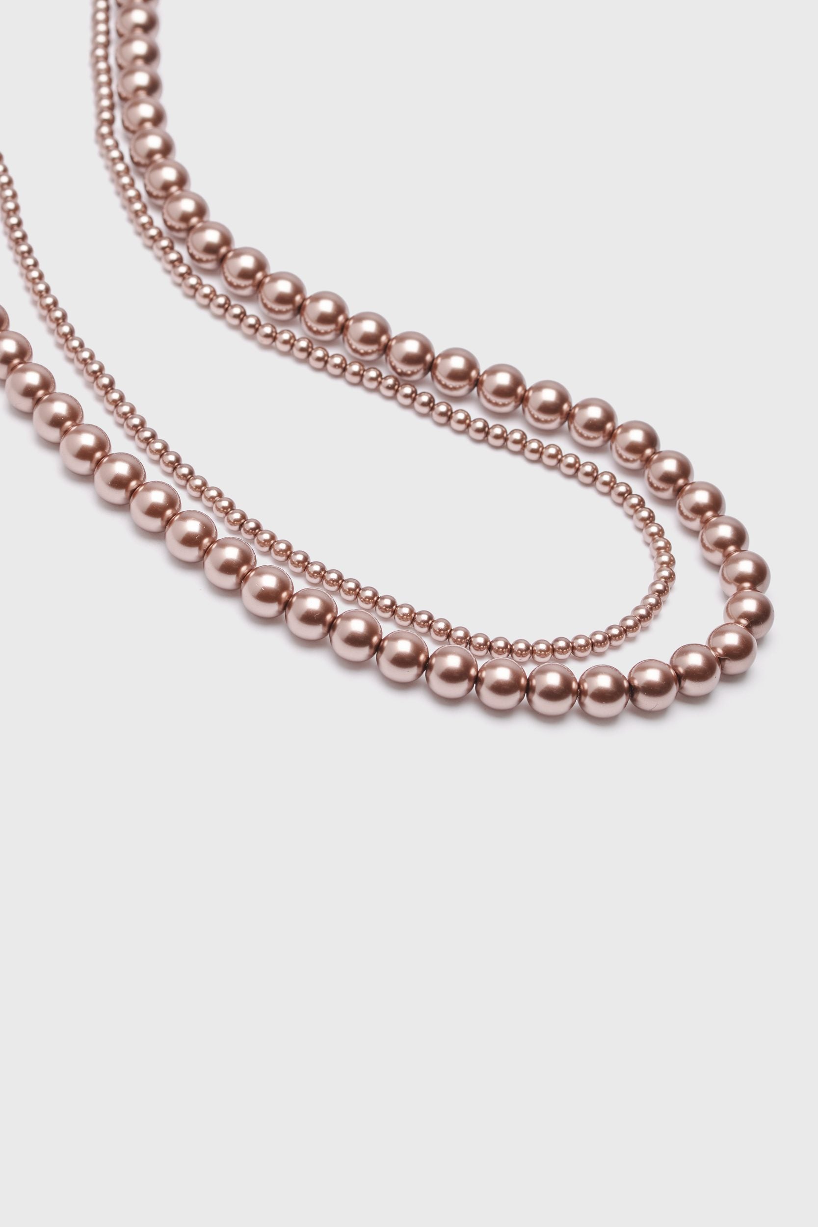 Double row pearl necklace