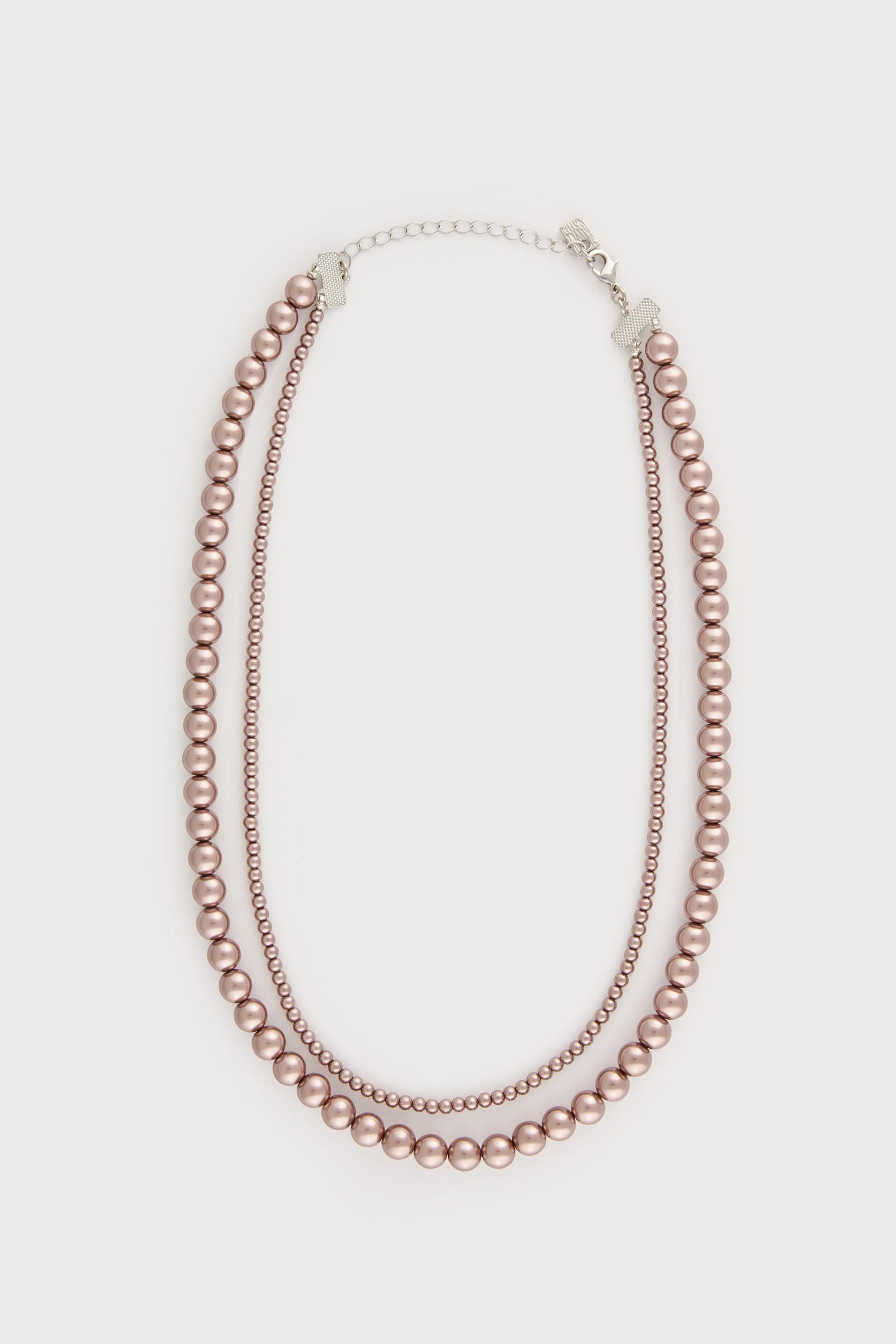 Double row pearl necklace