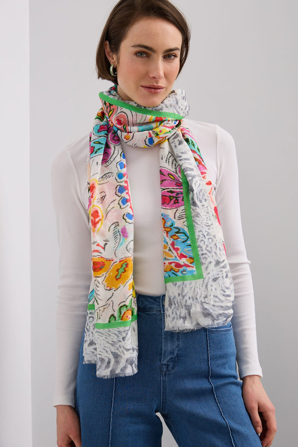 Paisley print scarf