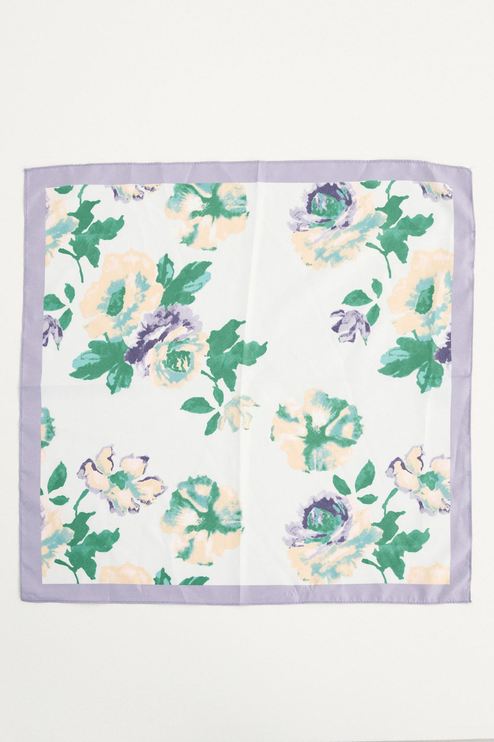 Foulard carré imprimé fleuri
