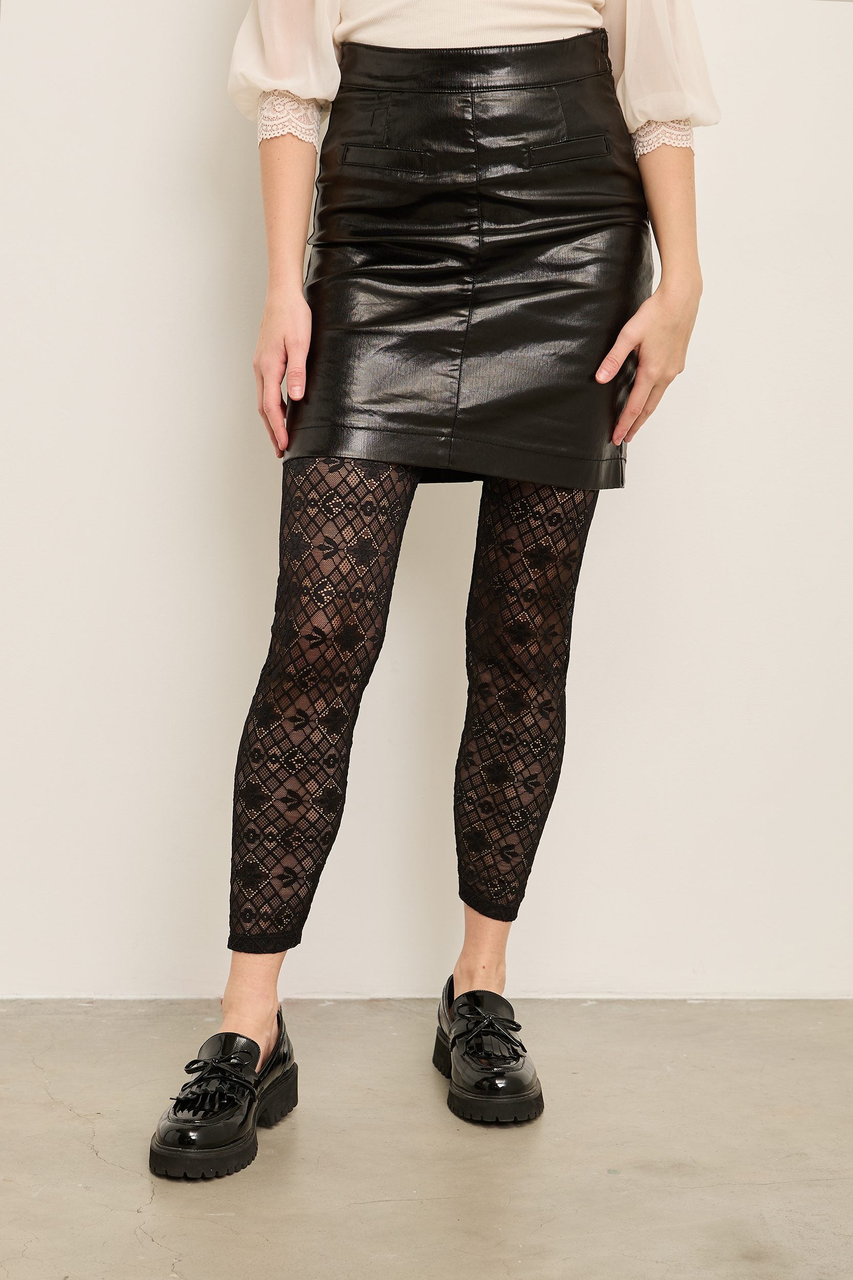 Legging en dentelle extensible