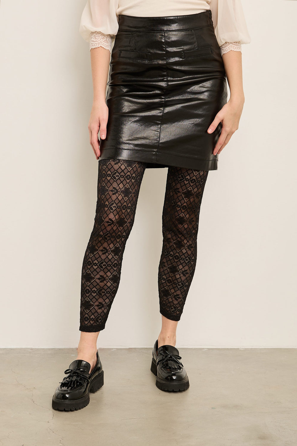 Legging en dentelle extensible