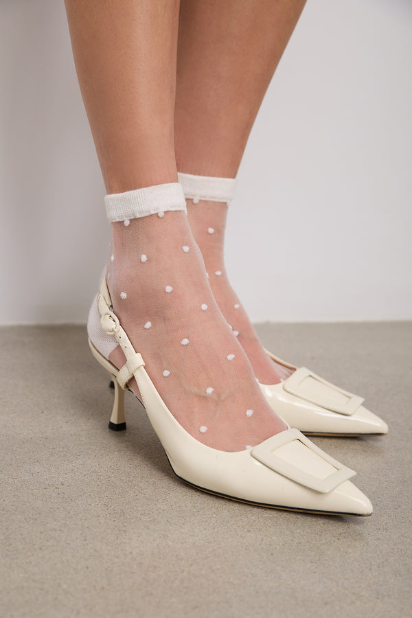 Sheer polka dot socks