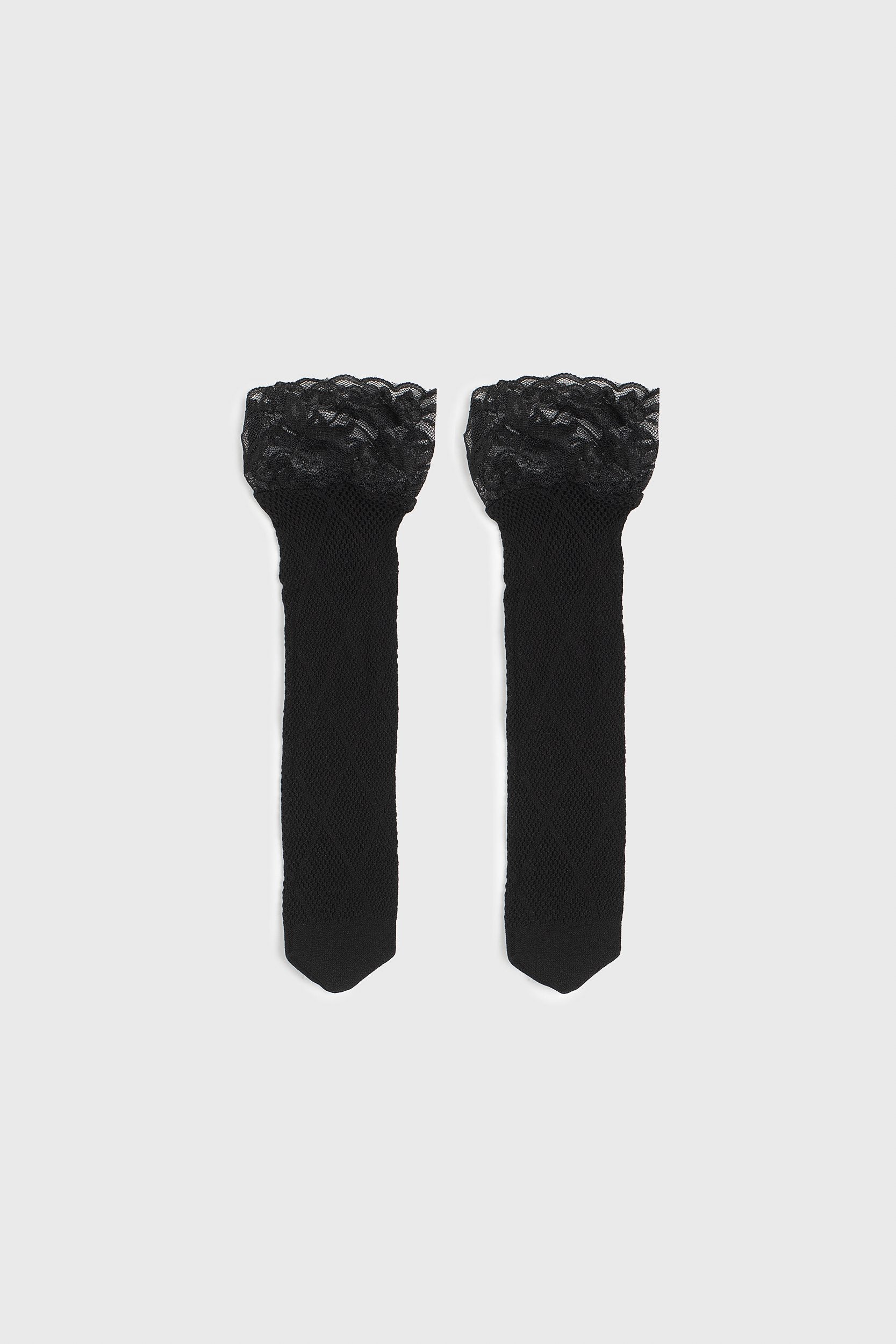 Lace side short socks
